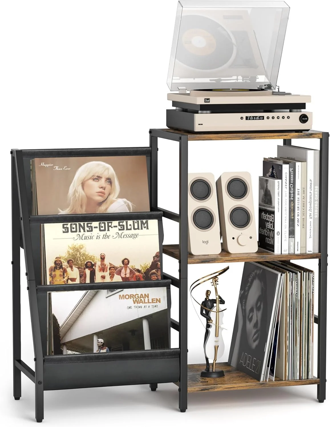 استند پخش صفحه گرامافون، قفسه نمایش صفحات وینیل با 3 طبقه برای نگهداری صفحات، میز گرامافون با ظرفیت تا 200 آلبوم، کابینت میز گرامافون، میز کنار مبلی برای صفحات وینیل، میز عسلی برای اتاق نشیمن استند پخش صفحه گرامافون، قفسه نمایش صفحات وینیل با 3 طبقه برای نگهداری صفحات، میز گرامافون با ظرفیت تا 200 آلبوم، کابینت میز گرامافون، میز کنار مبلی برای صفحات وینیل، میز عسلی برای اتاق نشیمن