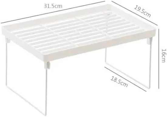 ست ۳ تکه قفسه نظم دهنده آشپزخانه، قفسه نظم دهنده کابینت، استند پلاستیکی تاشو و قابل انباشت برای آشپزخانه، حمام، میز، کابینت و انبار – سفید ست ۳ تکه قفسه نظم دهنده آشپزخانه، قفسه نظم دهنده کابینت، استند پلاستیکی تاشو و قابل انباشت برای آشپزخانه، حمام، میز، کابینت و انبار – سفید