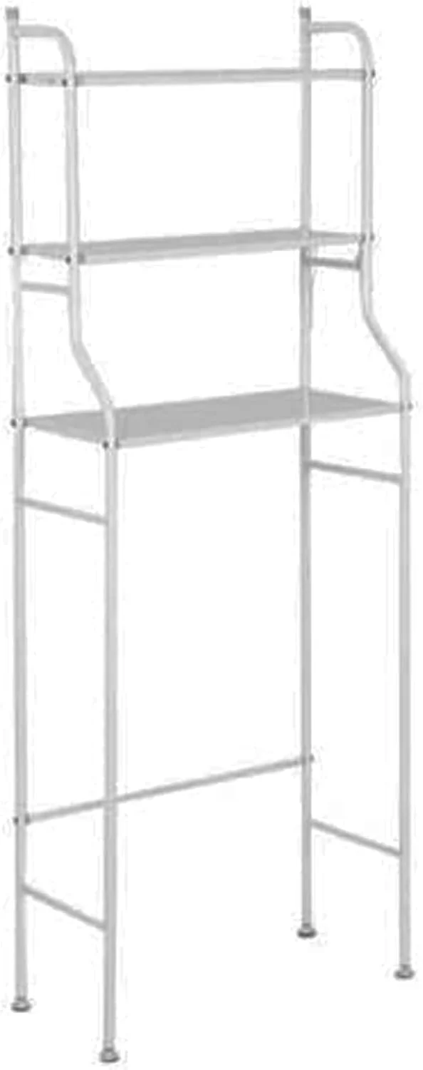 قفسه سه طبقه ذخیره فضا برای حمام | پایه گوشه ای بالای توالت | سازمان دهنده ذخیره سازی برای ماشین لباسشویی و حمام | 152x47x25 سانتی متر | سفید (3 طبقه) قفسه سه طبقه ذخیره فضا برای حمام | پایه گوشه ای بالای توالت | سازمان دهنده ذخیره سازی برای ماشین لباسشویی و حمام | 152x47x25 سانتی متر | سفید (3 طبقه)