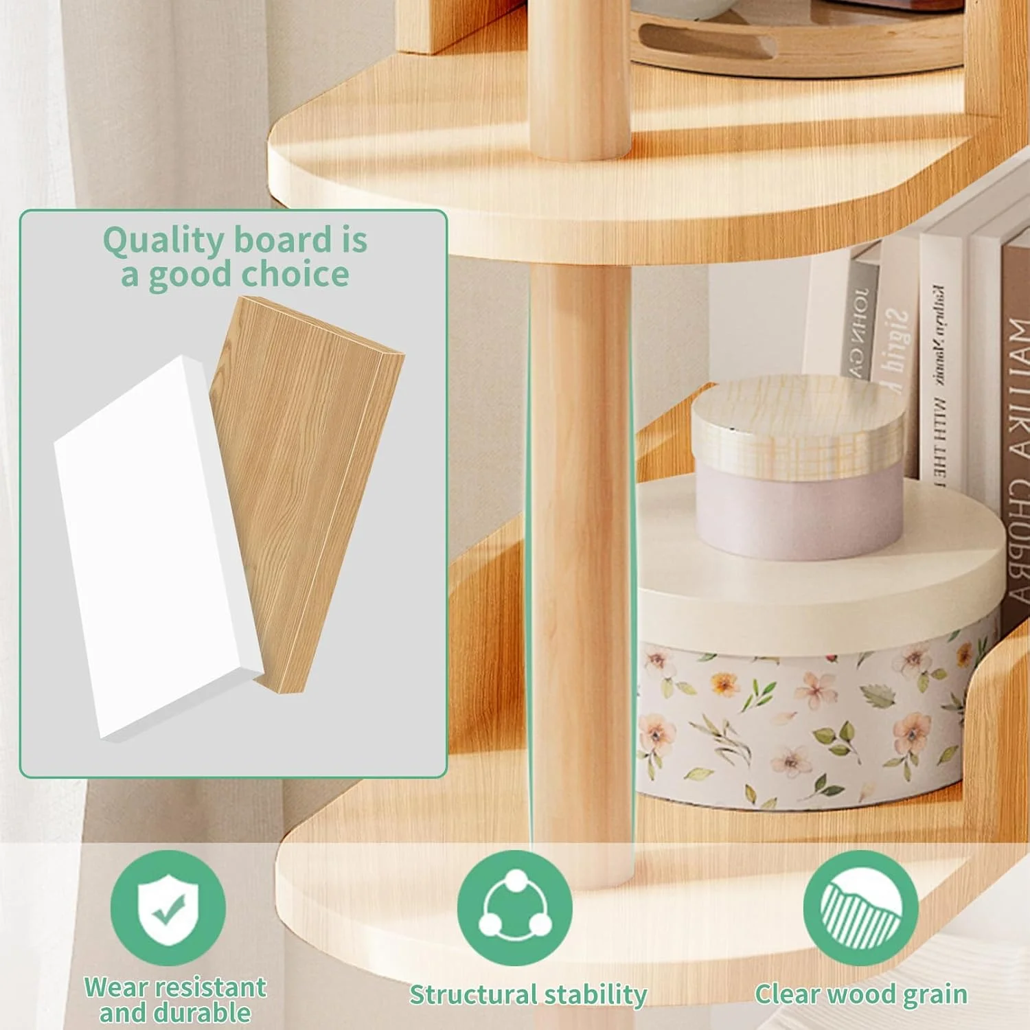 کتابخانه گوشه ای کوچک سویین پینت - قفسه کتاب چوبی 4 طبقه، قفسه نمایش کتاب ایستاده برای اتاق نشیمن، اتاق خواب، دفتر کار خانگی (سفید) (چوبی) کتابخانه گوشه ای کوچک سویین پینت - قفسه کتاب چوبی 4 طبقه، قفسه نمایش کتاب ایستاده برای اتاق نشیمن، اتاق خواب، دفتر کار خانگی (سفید) (چوبی)