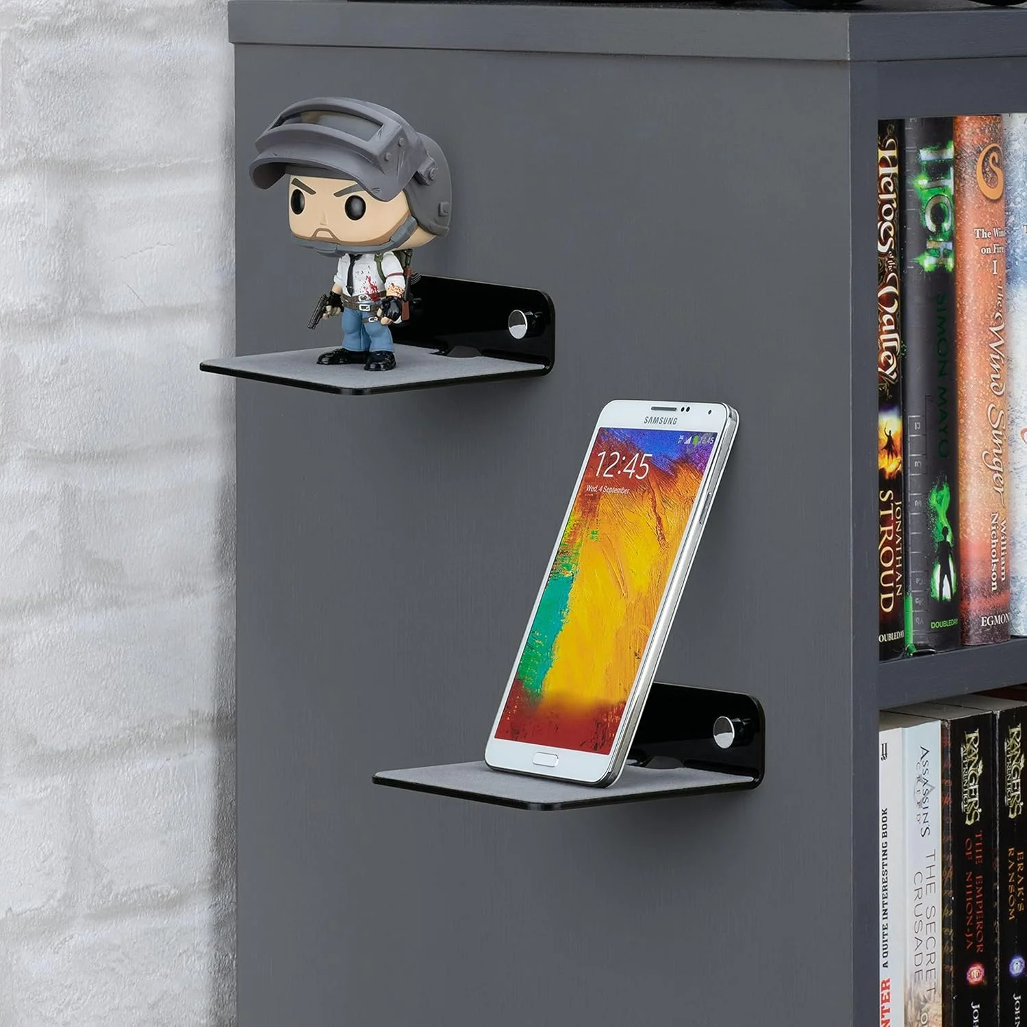 بسته 2 عددی شلف دیواری فلزی کوچک TERRIFI، پایه بلندگوی بلوتوثی شناور 4 اینچی، شلف های مینی پاپ، ضد لغزش، برای دوربین ها، دوربین های مداربسته کودک، وب کم، روتر و موارد دیگر، نصب دیواری با پیچ (مشکی) بسته 2 عددی شلف دیواری فلزی کوچک TERRIFI، پایه بلندگوی بلوتوثی شناور 4 اینچی، شلف های مینی پاپ، ضد لغزش، برای دوربین ها، دوربین های مداربسته کودک، وب کم، روتر و موارد دیگر، نصب دیواری با پیچ (مشکی)