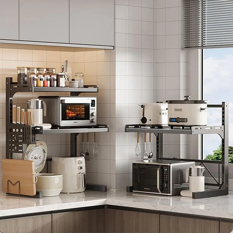 قفسه مایکروویو قابل گسترش TAPIT، قفسه نانوایی مایکروویو قابل تنظیم، پایه فلزی سنگین، سازمان دهنده رومیزی برای نگهداری ظروف آشپزخانه، مناسب برای آشپزخانه، منزل و اداره (A01-مشکی دو طبقه) قفسه مایکروویو قابل گسترش TAPIT، قفسه نانوایی مایکروویو قابل تنظیم، پایه فلزی سنگین، سازمان دهنده رومیزی برای نگهداری ظروف آشپزخانه، مناسب برای آشپزخانه، منزل و اداره (A01-مشکی دو طبقه)