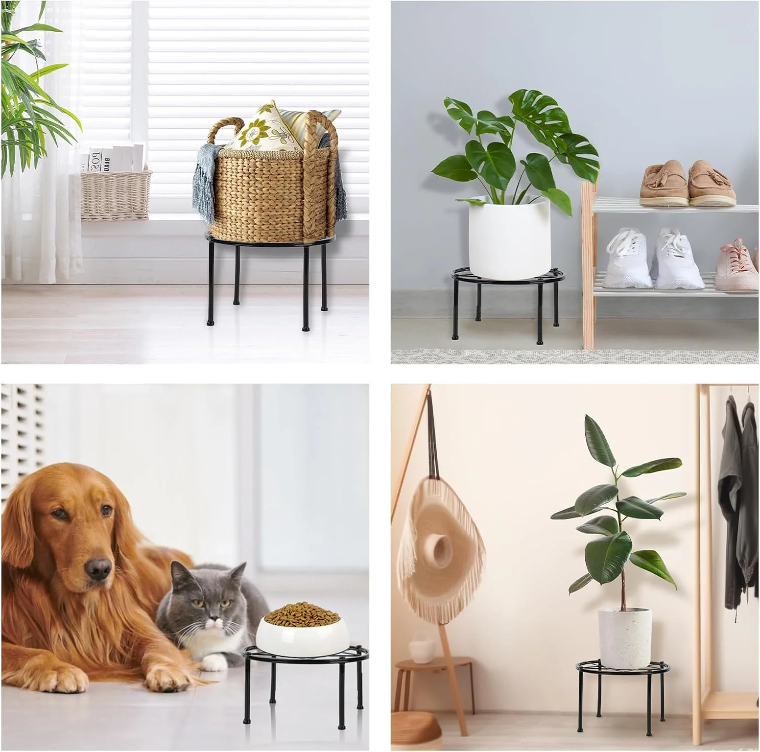 پایه گلدان فلزی 5 عددی، قفسه گیاه آهنی ضد زنگ، پایه گلدان سنگین، نگهدارنده گلدان مناسب برای داخل و خارج از منزل. پایه گلدان فلزی 5 عددی، قفسه گیاه آهنی ضد زنگ، پایه گلدان سنگین، نگهدارنده گلدان مناسب برای داخل و خارج از منزل.