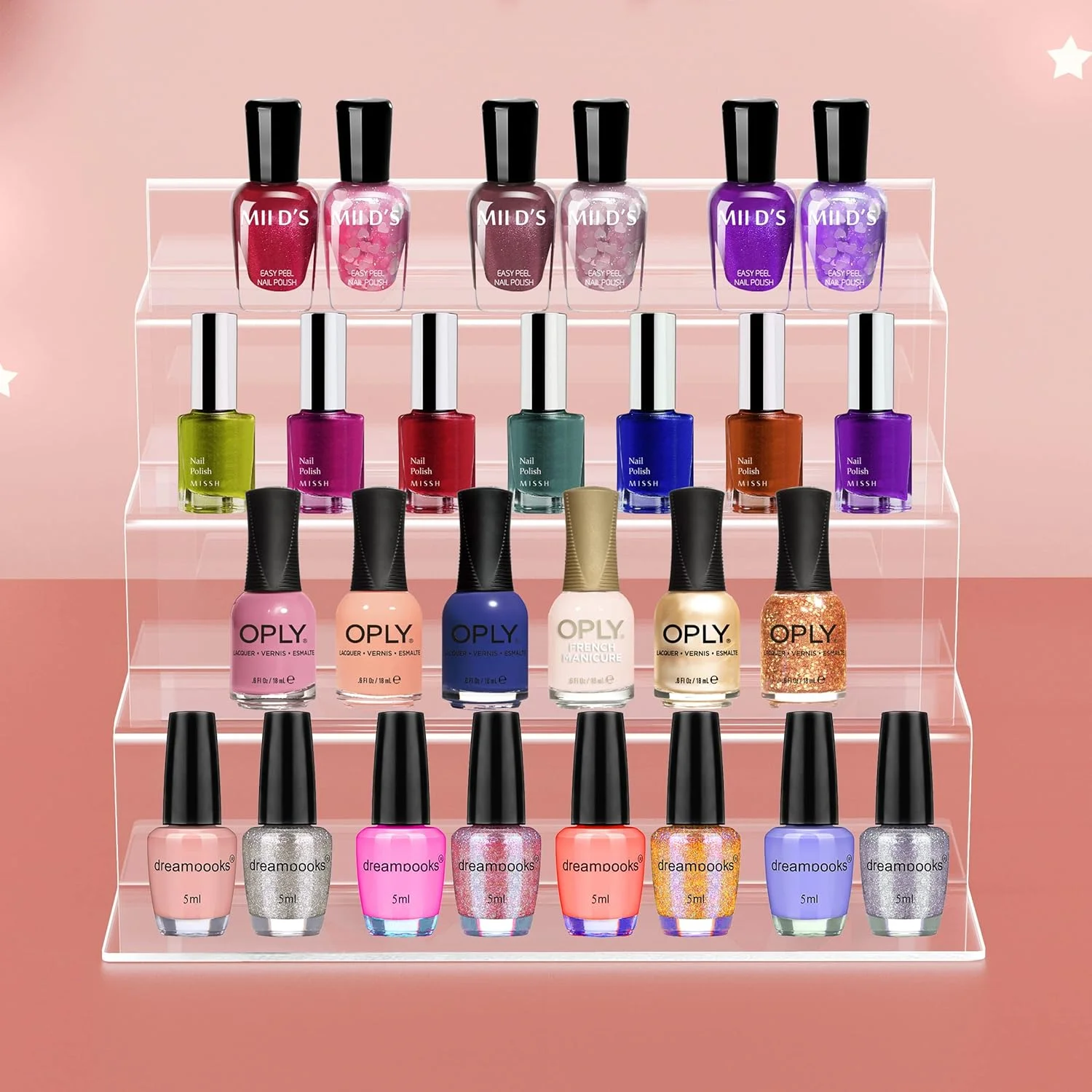 استند نمایشگر اکریلیک SVENJBB، 2 عدد، 4 طبقه، قفسه نمایشگر برای سازماندهی عطر، پایه های نمایشگر شفاف برای فیگورها، قفسه های اکریلیک پله ای برای سازماندهی کیک و شیرینی روی میز استند نمایشگر اکریلیک SVENJBB، 2 عدد، 4 طبقه، قفسه نمایشگر برای سازماندهی عطر، پایه های نمایشگر شفاف برای فیگورها، قفسه های اکریلیک پله ای برای سازماندهی کیک و شیرینی روی میز