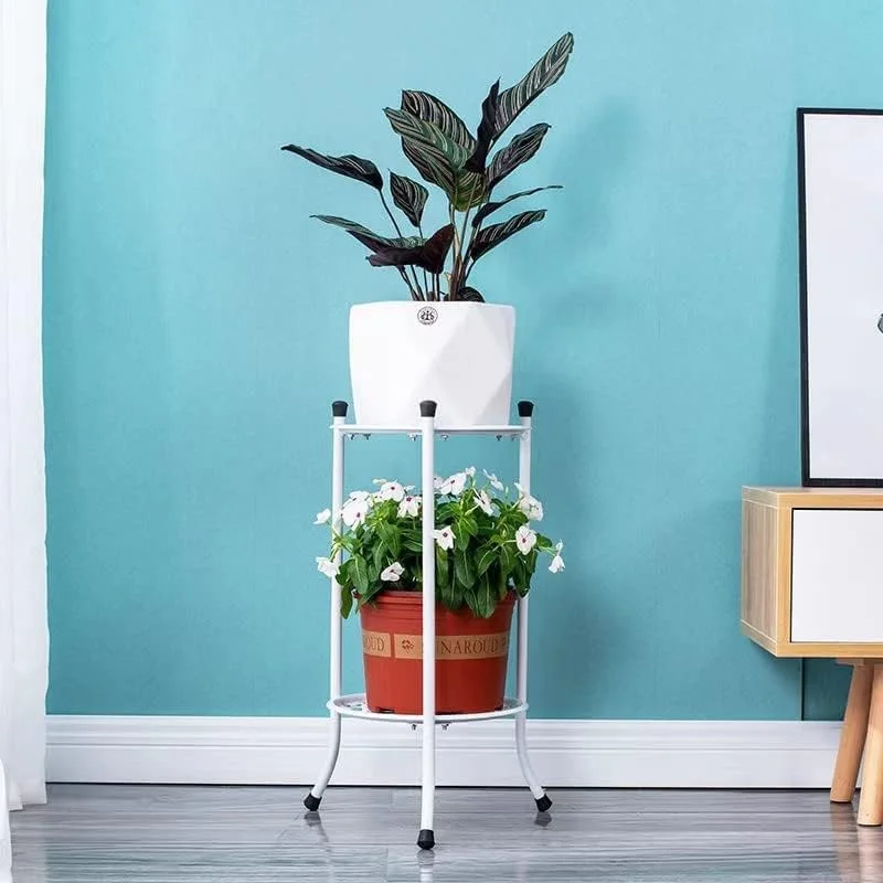 استند گلدان دو طبقه URbazaar، قفسه نمایش گل، استند فلزی گلدان، قفسه گرد آهنی ضد زنگ، قفسه فلزی گل برای گلدان های تزئینی داخل/خارج از منزل، گوشه باغ، پاسیو، بالکن استند گلدان دو طبقه URbazaar، قفسه نمایش گل، استند فلزی گلدان، قفسه گرد آهنی ضد زنگ، قفسه فلزی گل برای گلدان های تزئینی داخل/خارج از منزل، گوشه باغ، پاسیو، بالکن