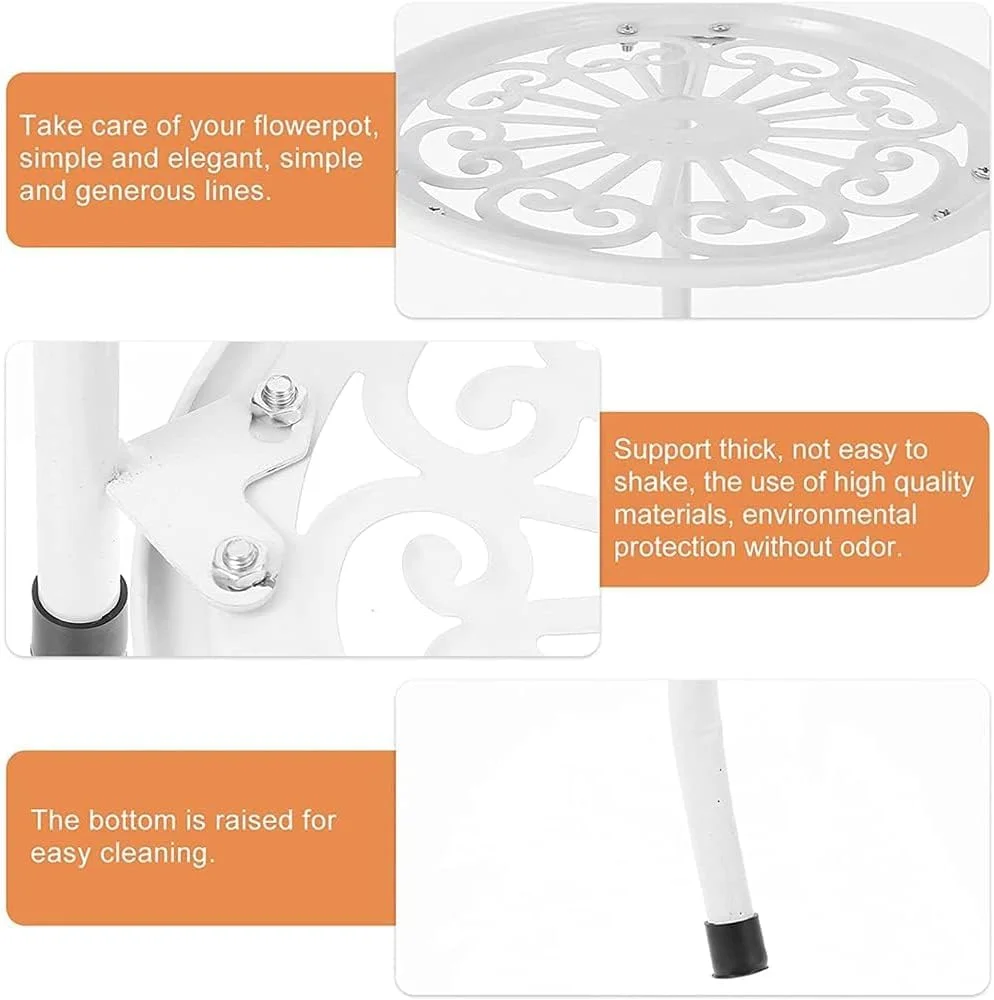 استند گلدان دو طبقه URbazaar، قفسه نمایش گل، استند فلزی گلدان، قفسه گرد آهنی ضد زنگ، قفسه فلزی گل برای گلدان های تزئینی داخل/خارج از منزل، گوشه باغ، پاسیو، بالکن استند گلدان دو طبقه URbazaar، قفسه نمایش گل، استند فلزی گلدان، قفسه گرد آهنی ضد زنگ، قفسه فلزی گل برای گلدان های تزئینی داخل/خارج از منزل، گوشه باغ، پاسیو، بالکن