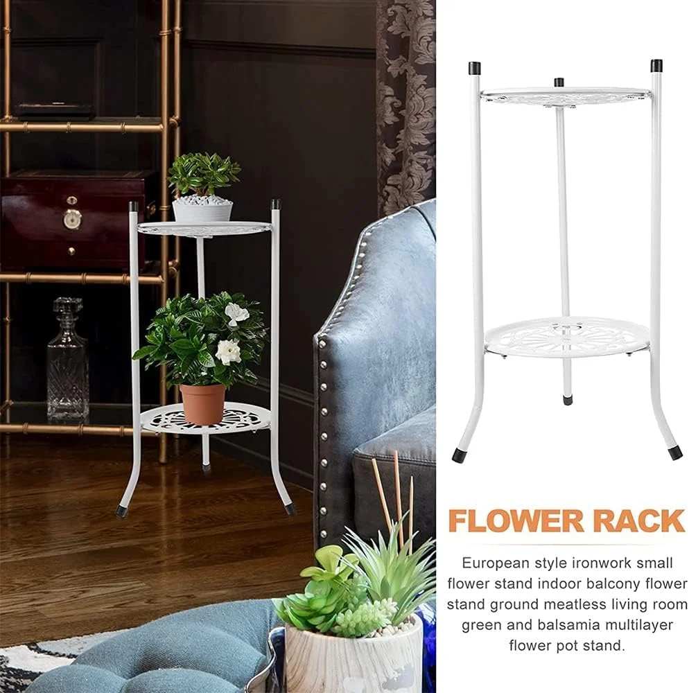استند گلدان دو طبقه URbazaar، قفسه نمایش گل، استند فلزی گلدان، قفسه گرد آهنی ضد زنگ، قفسه فلزی گل برای گلدان های تزئینی داخل/خارج از منزل، گوشه باغ، پاسیو، بالکن استند گلدان دو طبقه URbazaar، قفسه نمایش گل، استند فلزی گلدان، قفسه گرد آهنی ضد زنگ، قفسه فلزی گل برای گلدان های تزئینی داخل/خارج از منزل، گوشه باغ، پاسیو، بالکن