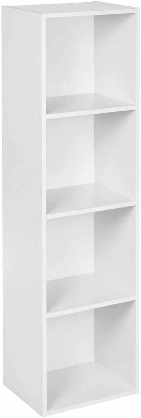 قفسه کتاب چوبی چند طبقه URBNLIVING، واحد قفسه بندی و نمایشگر چوبی (سفید، 4 طبقه) قفسه کتاب چوبی چند طبقه URBNLIVING، واحد قفسه بندی و نمایشگر چوبی (سفید، 4 طبقه)