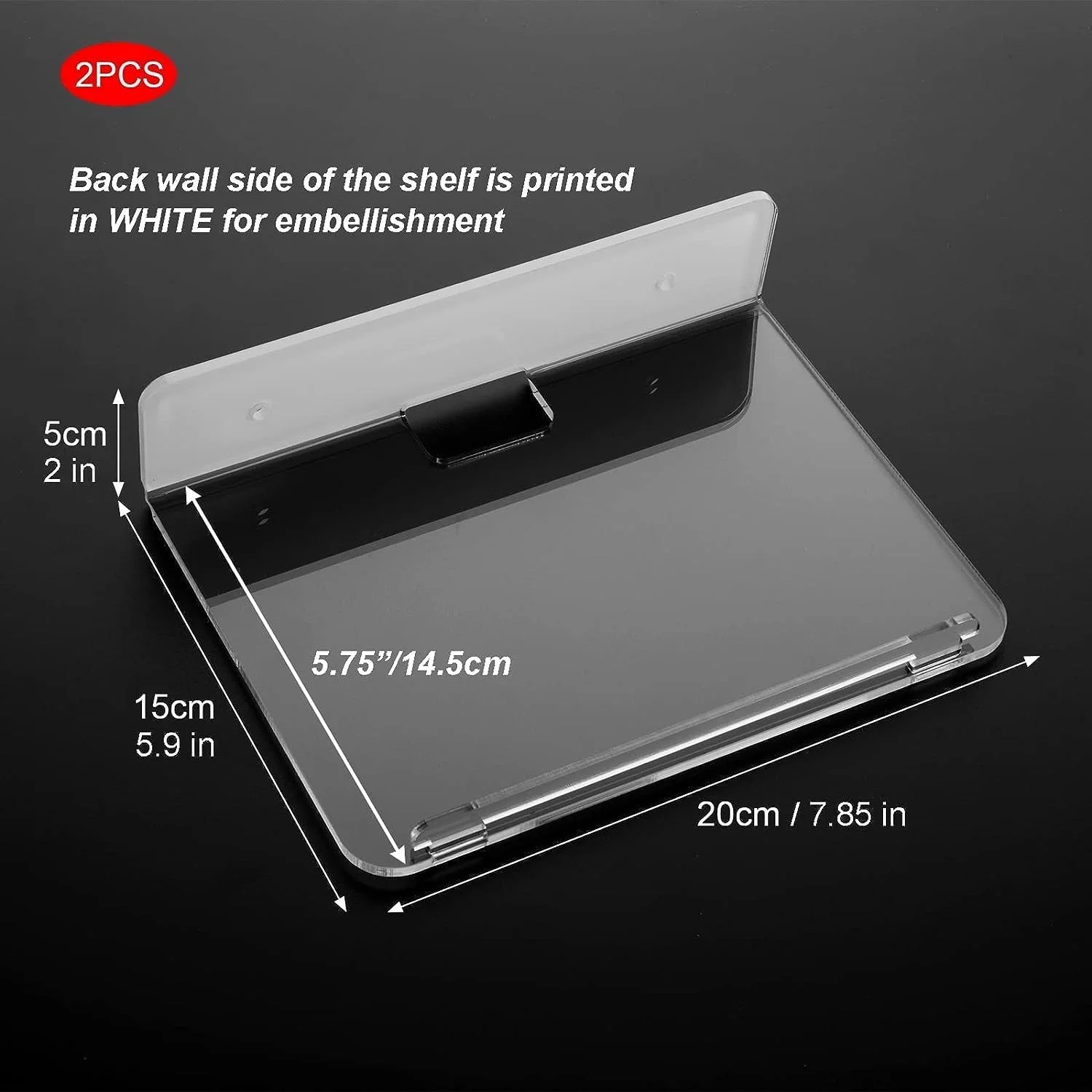 ست 2 عددی شلف دیواری شناور آکریلیک، استند قفسه دیواری چسبی برای گلدان، بلندگو، دوربین، مجسمه در دفتر و خانه، 20x15 سانتی متر ست 2 عددی شلف دیواری شناور آکریلیک، استند قفسه دیواری چسبی برای گلدان، بلندگو، دوربین، مجسمه در دفتر و خانه، 20x15 سانتی متر