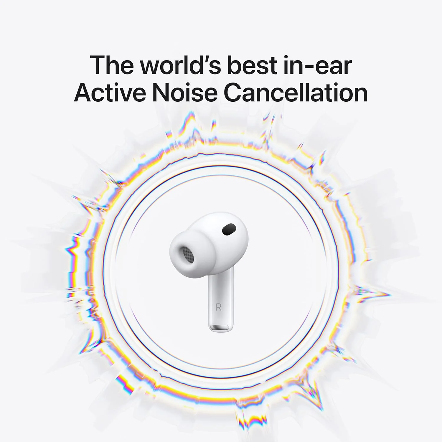 هدفون بی‌سیم Apple AirPods Pro 3، حذف نویز فعال، ترجمه زنده، حسگر ضربان قلب، قابلیت کمک شنوایی، هدفون بلوتوثی، صدای فضایی، صدای با کیفیت بالا، شارژ USB-C - تصویر 2