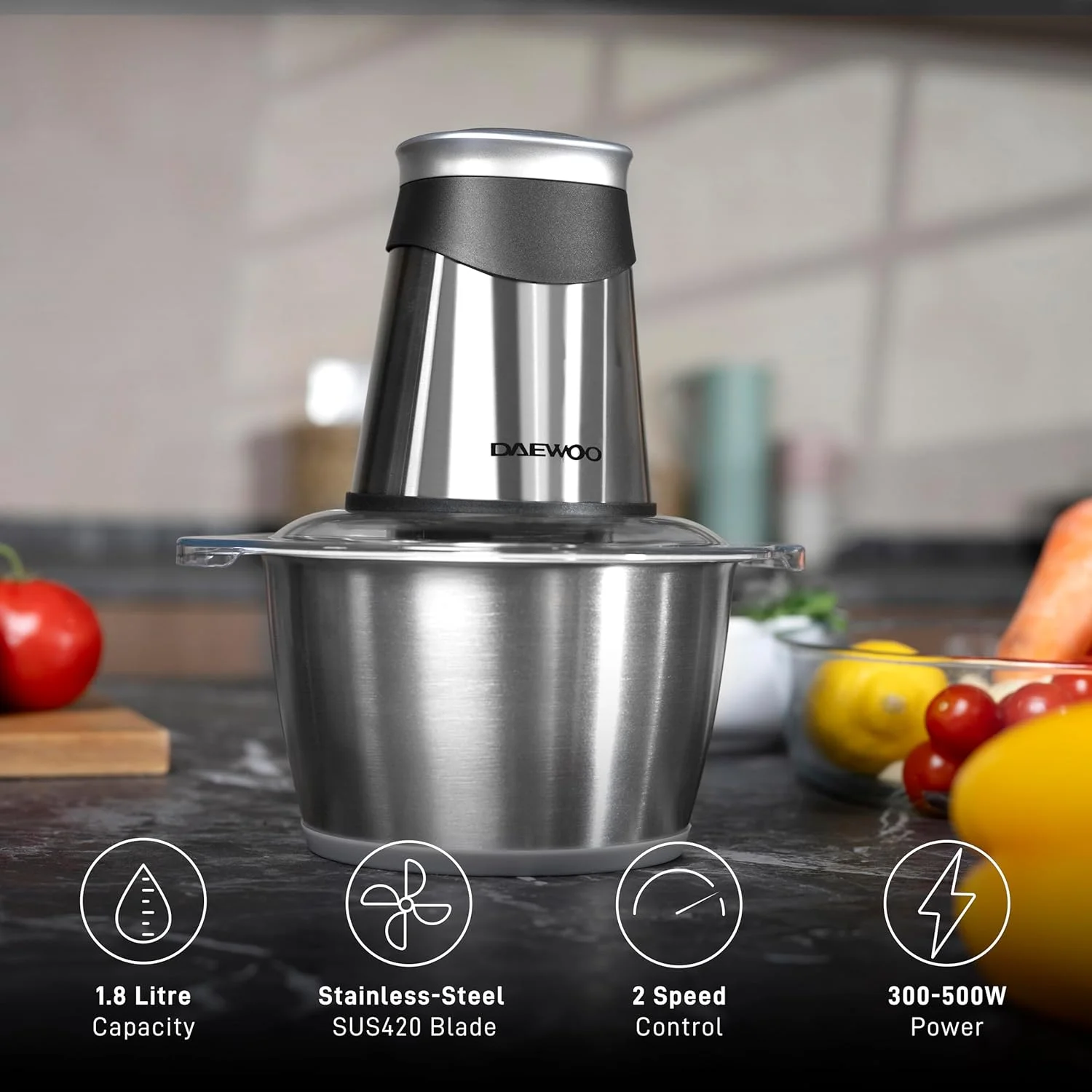 خردکن غذای دوو – مینی غذاساز با کاسه شیشه ای 1.8 لیتری بدون BPA، موتور 500 واتی با کنترل سرعت دوگانه، آسیاب گوشت و مخلوط کن برای میوه ها، سبزیجات و آجیل – DFC-217A خردکن غذای دوو – مینی غذاساز با کاسه شیشه ای 1.8 لیتری بدون BPA، موتور 500 واتی با کنترل سرعت دوگانه، آسیاب گوشت و مخلوط کن برای میوه ها، سبزیجات و آجیل – DFC-217A