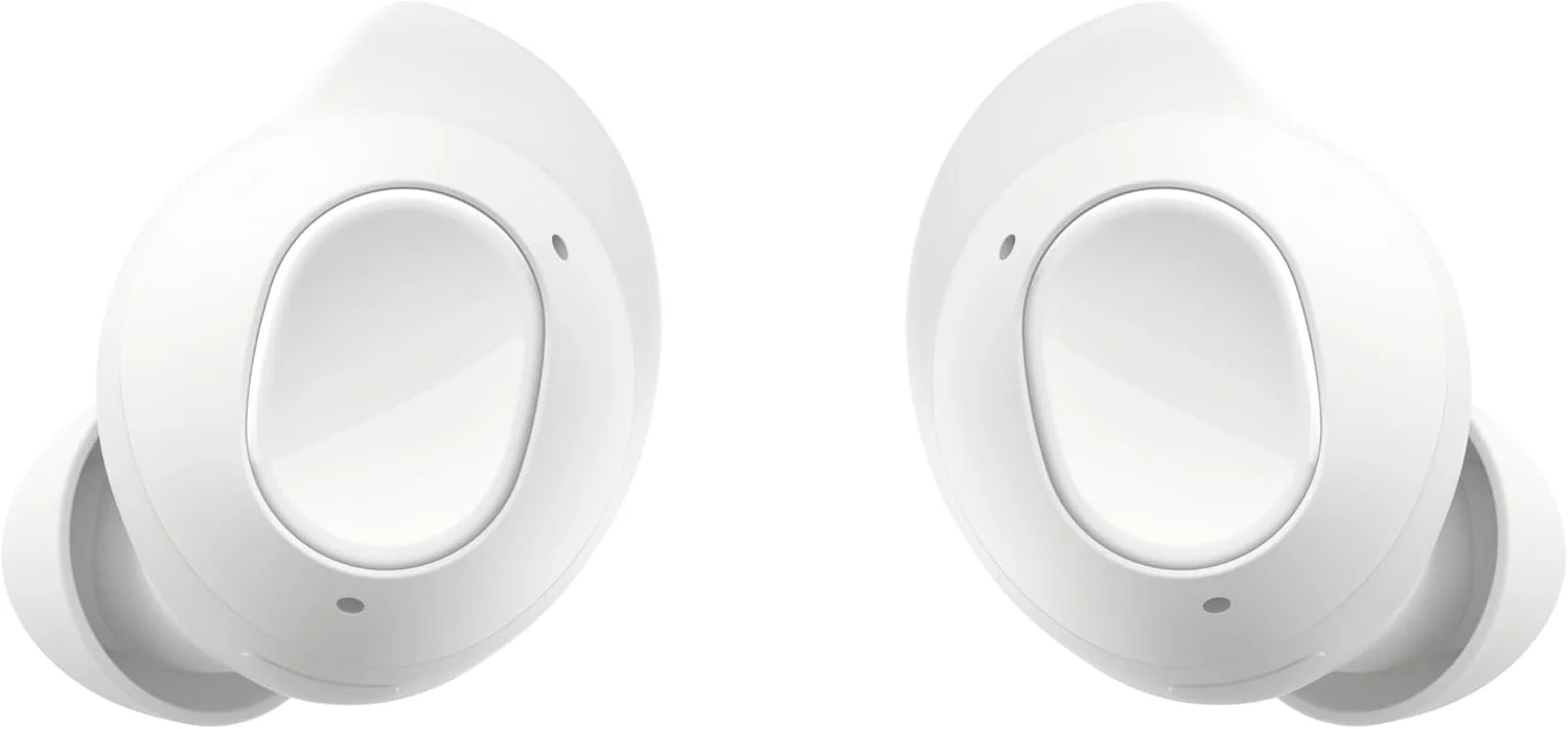 هدفون بی سیم بلوتوثی سامسونگ گلکسی بادز FE به همراه کاور Araree Bean، حذف نویز فعال (ANC)، 3 میکروفون، کنترل لمسی، بیس عمیق، به همراه کابل شارژ، سفید [اختصاصی آمازون]