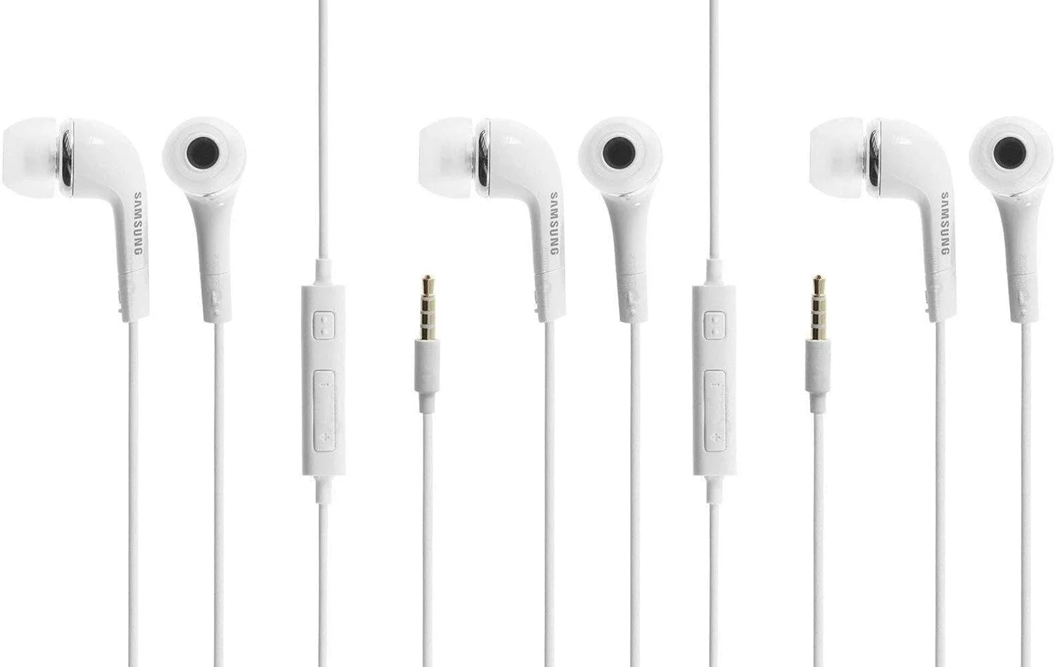 هدفون داخل گوشی اصلی سامسونگ EHS64AVFWE با دکمه پاسخ به تماس و کنترل صدا، صدای استریو با بیس کامل، بسته 3 عددی