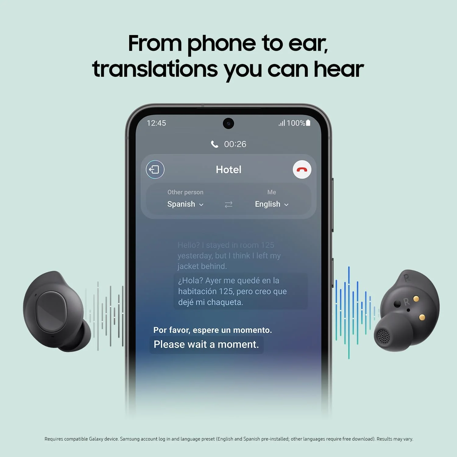 هدفون بی سیم بلوتوثی سامسونگ Galaxy Buds FE، راحتی و تناسب ایمن در گوش، جابجایی خودکار صدا، کنترل لمسی، دستیار صوتی داخلی، سفید [نسخه ایالات متحده]