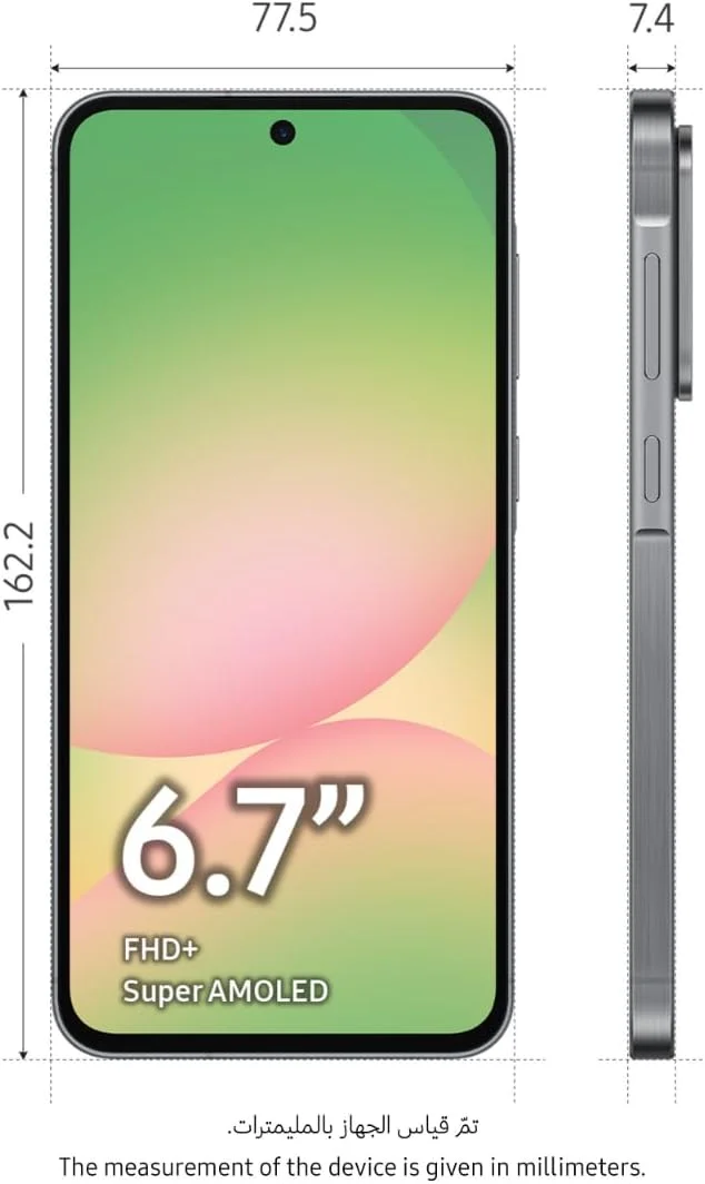 گوشی هوشمند سامسونگ گلکسی A56 5G، اندروید، حافظه 256 گیگابایت، رم 12 گیگابایت، گرافیت جذاب، 6 برابر ارتقاء سیستم عامل، صفحه نمایش بزرگ، عمر باتری طولانی (نسخه امارات) گوشی هوشمند سامسونگ گلکسی A56 5G، اندروید، حافظه 256 گیگابایت، رم 12 گیگابایت، گرافیت جذاب، 6 برابر ارتقاء سیستم عامل، صفحه نمایش بزرگ، عمر باتری طولانی (نسخه امارات)