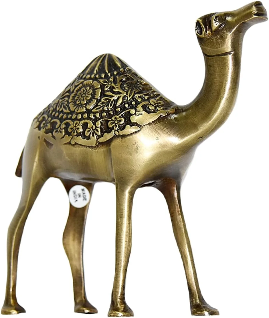 مجسمه شتر دکوری برنجی عتیقه ای AJT برای مجسمه حیوانی خوش شانسی، دکوراسیون منزل و تزئینات رومیزی اداری، هدیه کلکسیونی، 903C