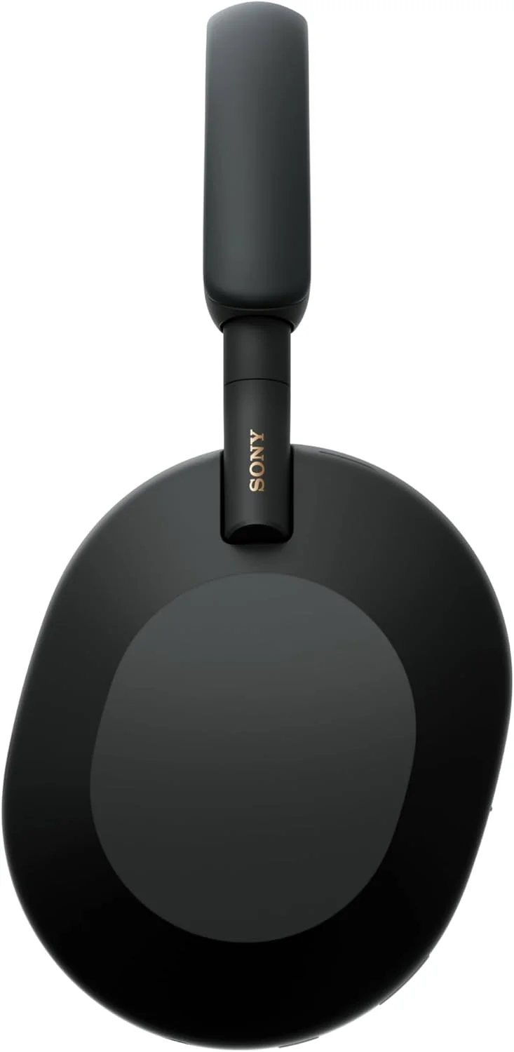 هدفون بی‌سیم حذف نویز سونی WH-1000XM5، صدای Hi-Res، بهترین کیفیت تماس تلفنی، 30 ساعت عمر باتری، تشخیص پوشیدن، دستیار صوتی الکسا، مشکی، نسخه امارات