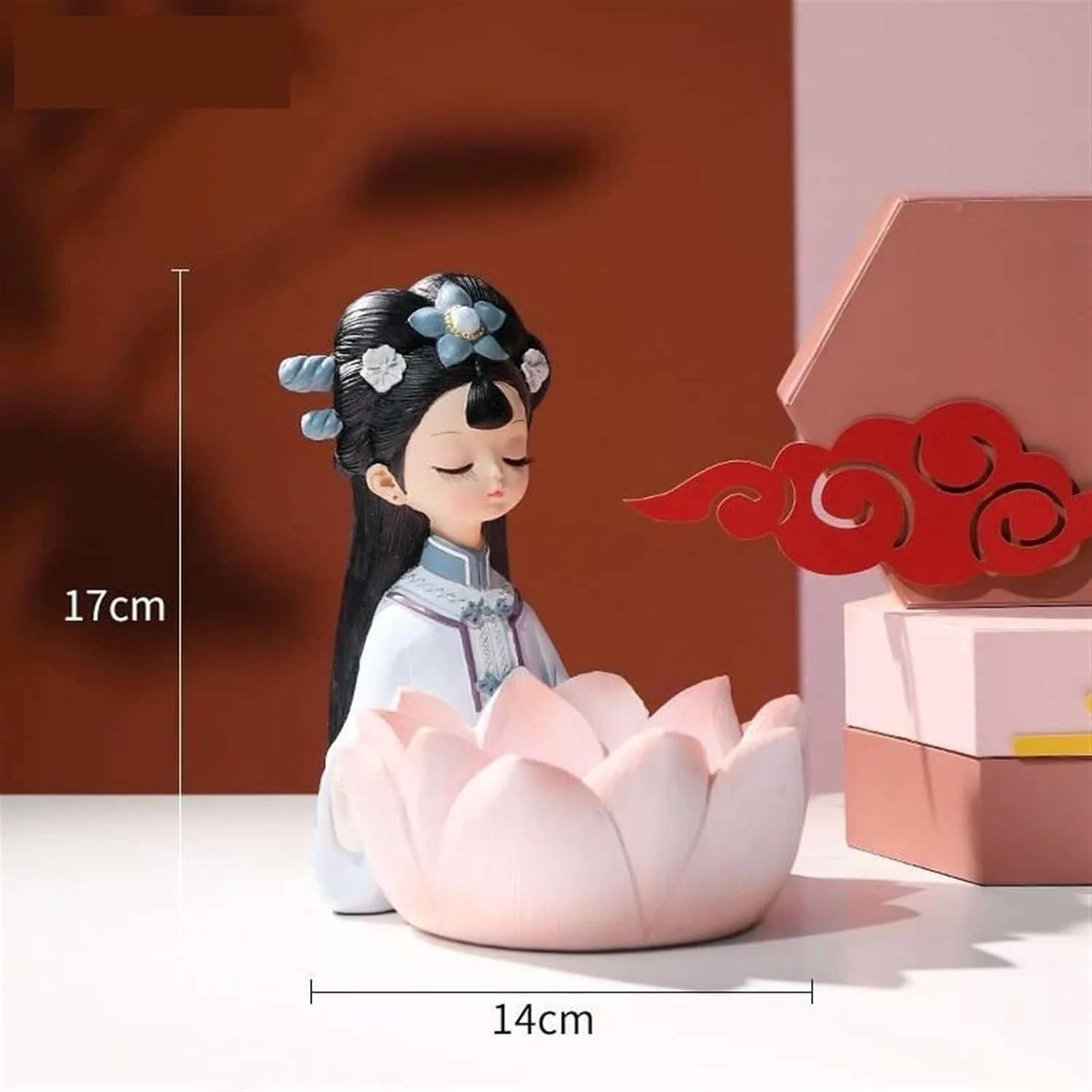 مجسمه های هنری تزئینی به سبک عتیقه قصر، دکوری نگهداری کلید، دکوراسیون منزل، هدیه ای به سبک چینی برای کلکسیون (رنگ: E، سایز: کوچک)