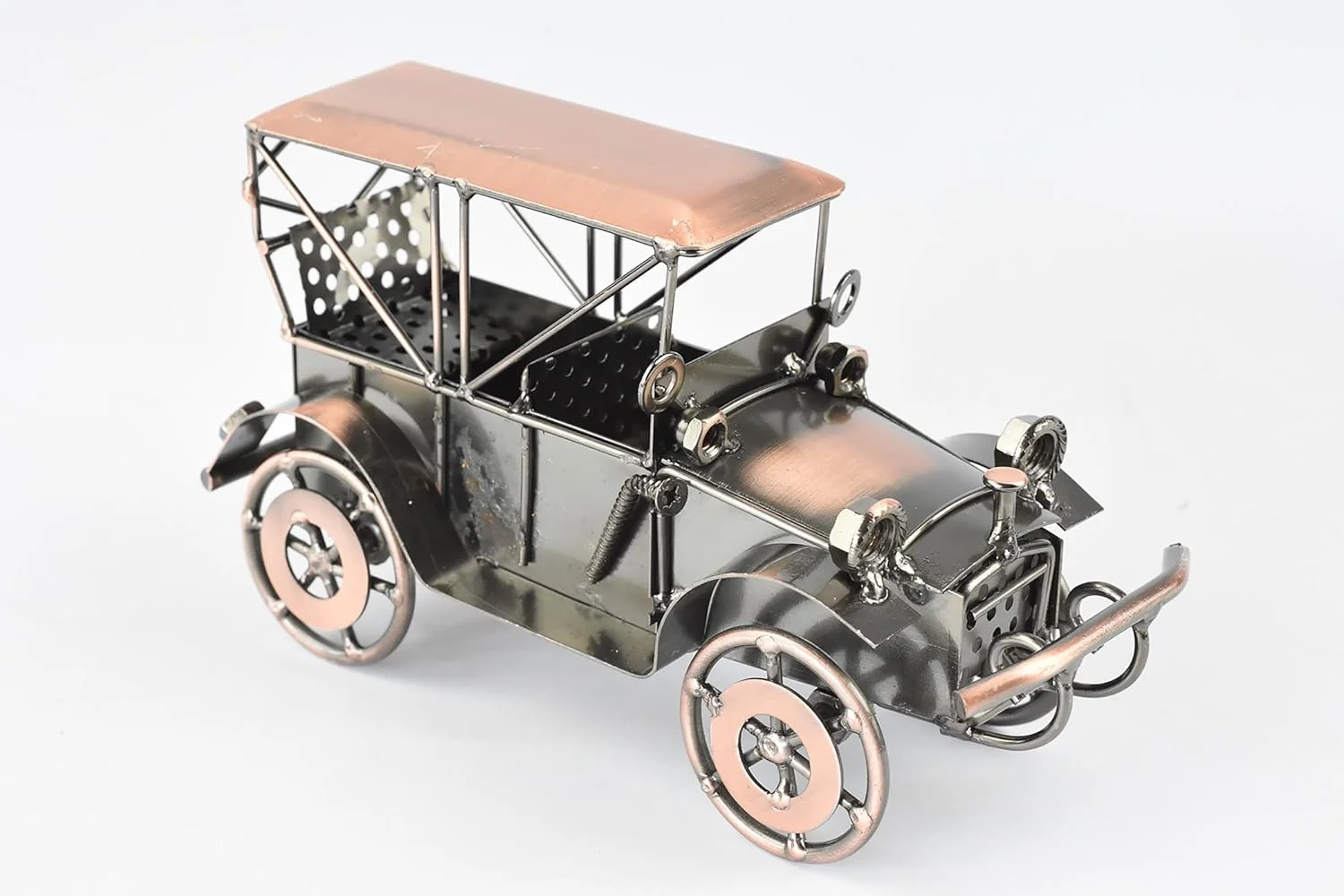 مدل ماشین قدیمی فلزی DinQ، دکوری منزل، دست ساز، کلکسیونی (برنزی)