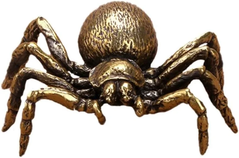 مجسمه برنزی عنکبوت باستانی چینی برای خوش شانسی، دکوری مینیاتوری برای خانه و کلکسیون مجسمه برنزی عنکبوت باستانی چینی برای خوش شانسی، دکوری مینیاتوری برای خانه و کلکسیون