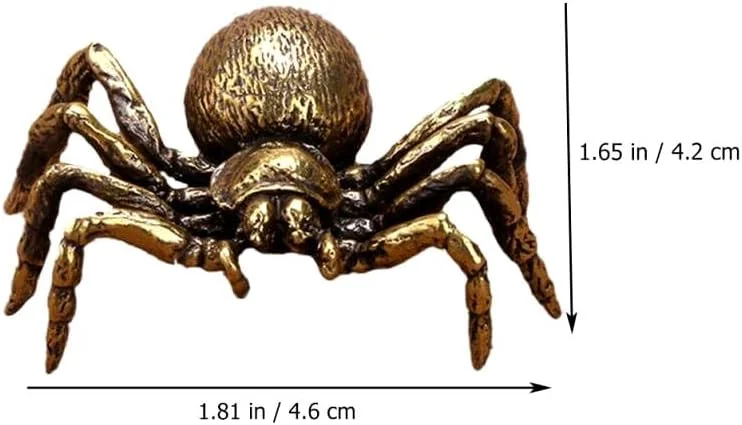 مجسمه برنزی عنکبوت باستانی چینی برای خوش شانسی، دکوری مینیاتوری برای خانه و کلکسیون مجسمه برنزی عنکبوت باستانی چینی برای خوش شانسی، دکوری مینیاتوری برای خانه و کلکسیون