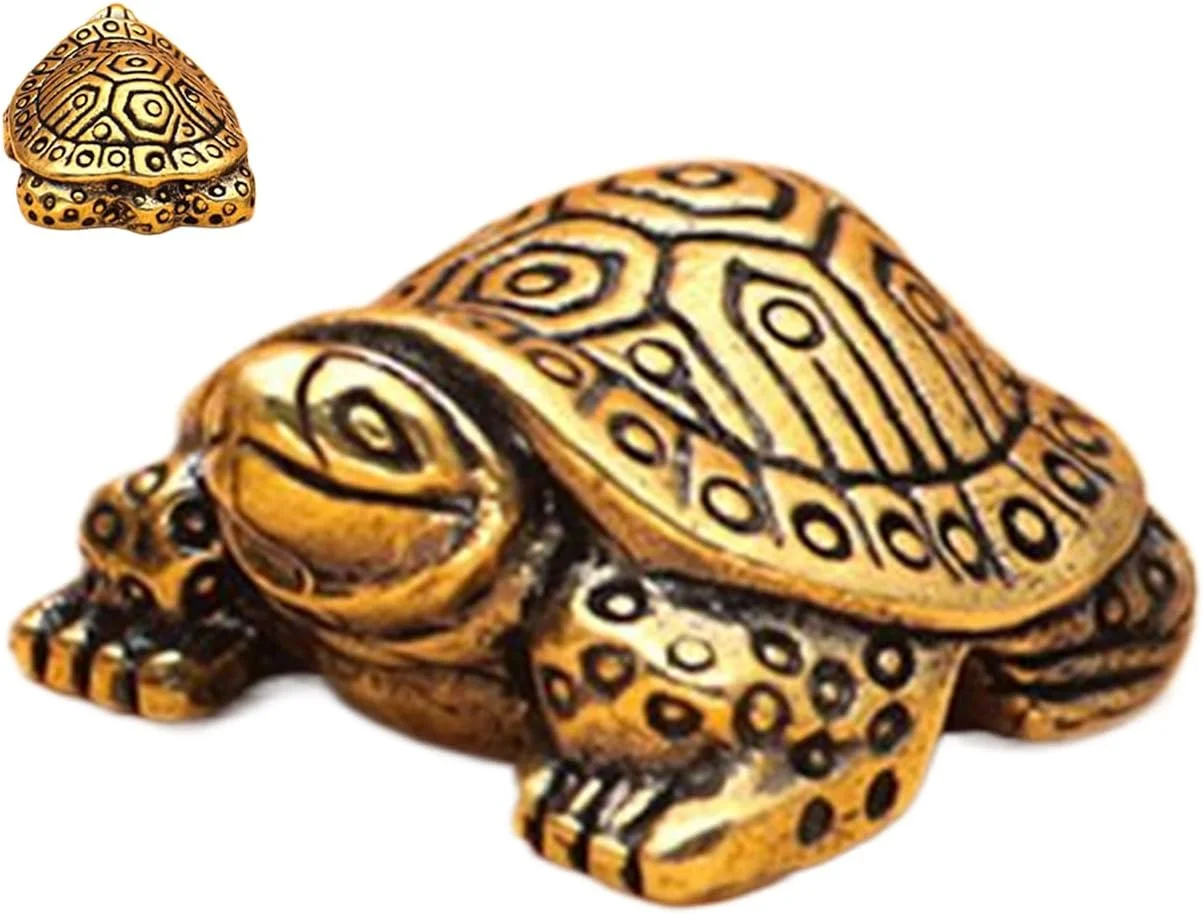 مجسمه لاک پشتی برنجی کوچک، تزیینی برای دسکتاپ، کلکسیونی عتیقه لاک پشت برای قفسه کتاب، اتاق نشیمن، اتاق خواب، میز مجسمه لاک پشتی برنجی کوچک، تزیینی برای دسکتاپ، کلکسیونی عتیقه لاک پشت برای قفسه کتاب، اتاق نشیمن، اتاق خواب، میز