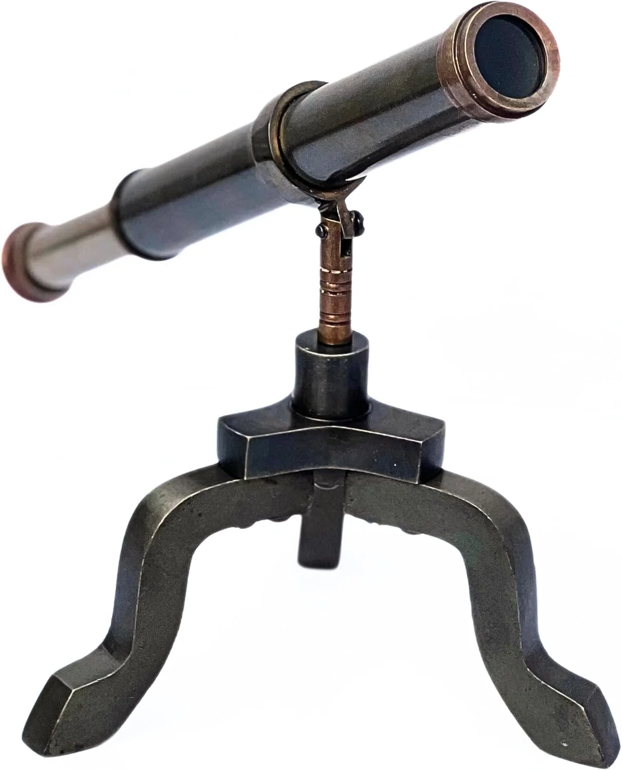 تلسکوپ برنجی عتیقه دست ساز دریایی، دکوری رومیزی به سبک دریانوردی، دزدان دریایی، با پایه، 7.5 اینچ، مناسب دکوراسیون منزل، دفتر کار و کلکسیون تلسکوپ برنجی عتیقه دست ساز دریایی، دکوری رومیزی به سبک دریانوردی، دزدان دریایی، با پایه، 7.5 اینچ، مناسب دکوراسیون منزل، دفتر کار و کلکسیون