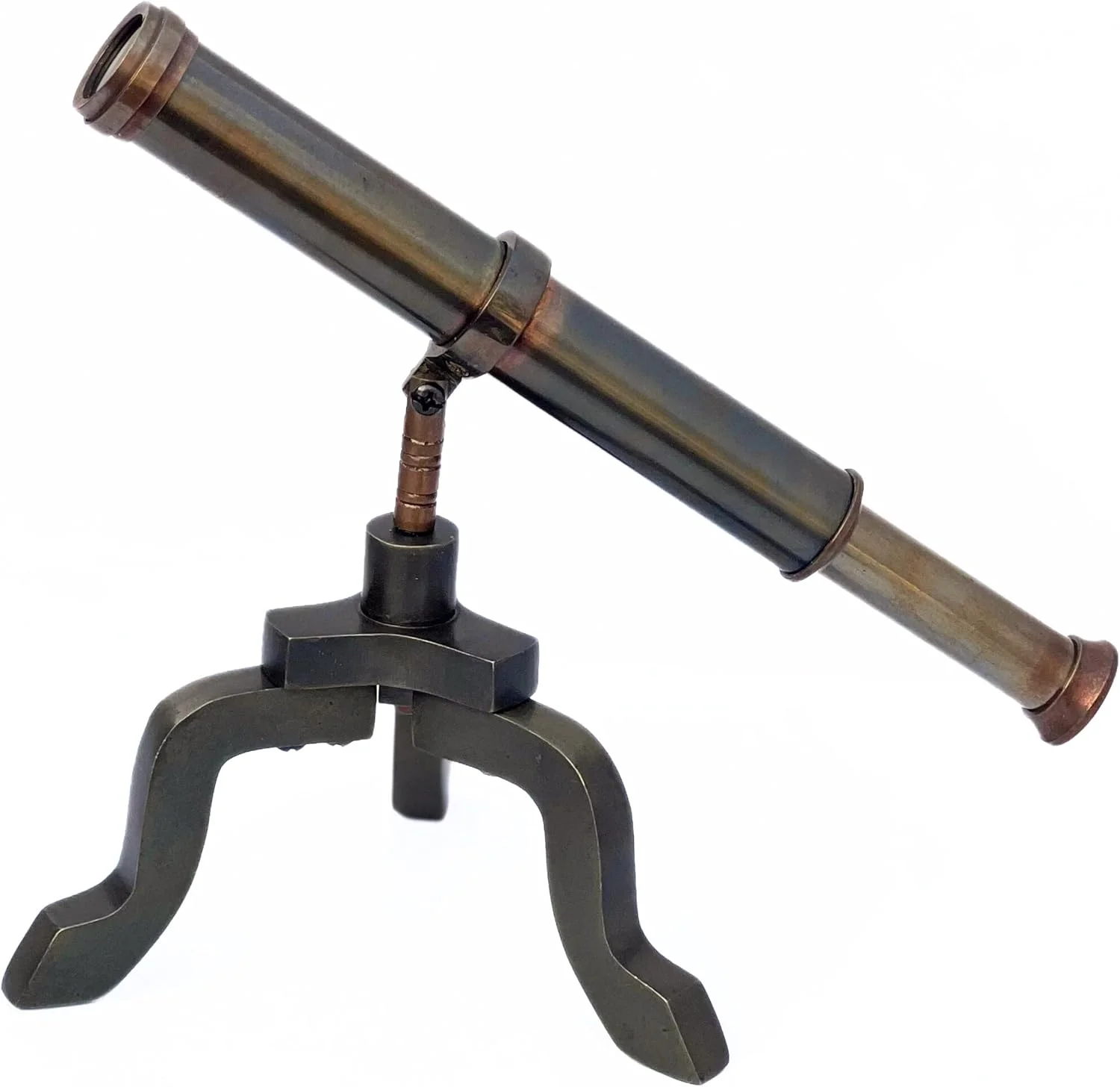 تلسکوپ برنجی عتیقه دست ساز دریایی، دکوری رومیزی به سبک دریانوردی، دزدان دریایی، با پایه، 7.5 اینچ، مناسب دکوراسیون منزل، دفتر کار و کلکسیون تلسکوپ برنجی عتیقه دست ساز دریایی، دکوری رومیزی به سبک دریانوردی، دزدان دریایی، با پایه، 7.5 اینچ، مناسب دکوراسیون منزل، دفتر کار و کلکسیون