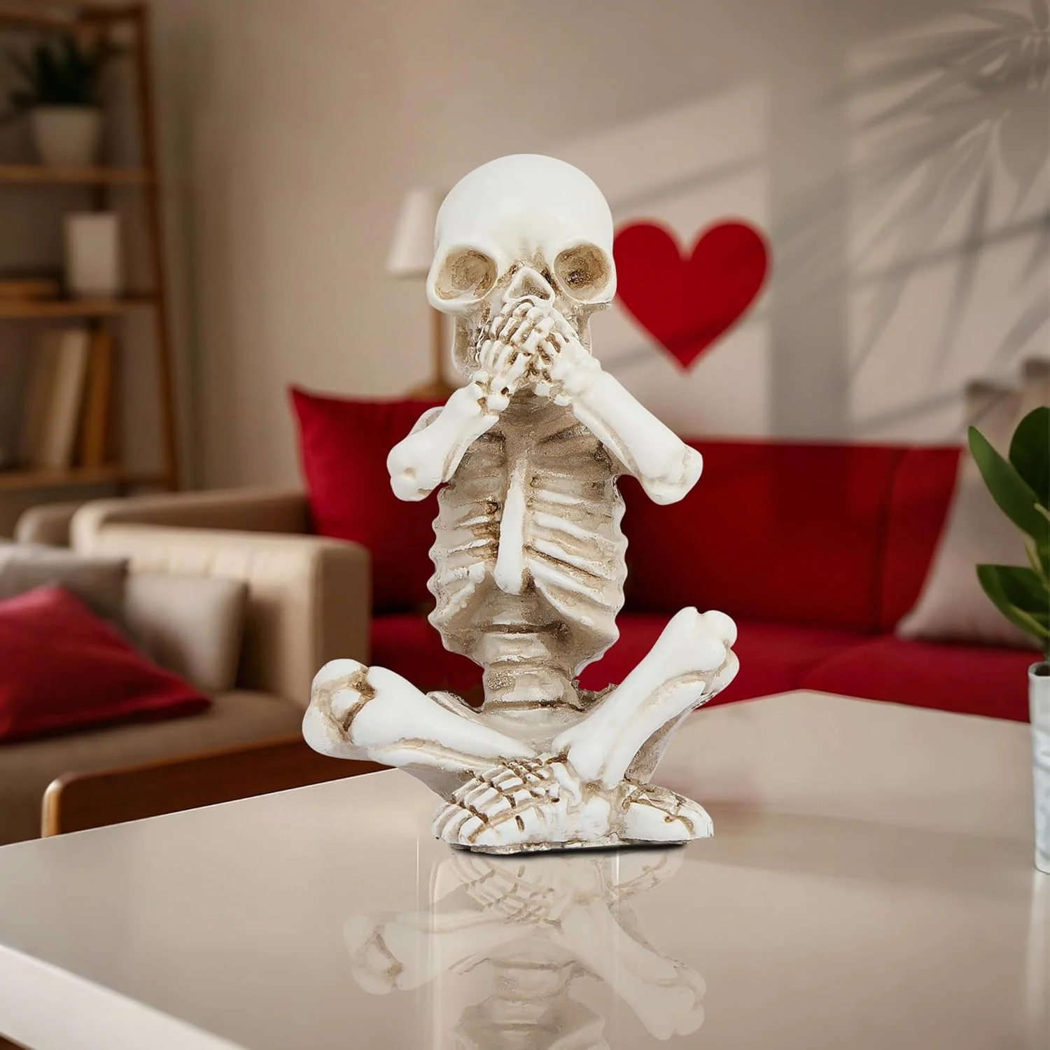 ست 3 عددی مجسمه اسکلت یوگا، دکوری جمجمه، دکور گوتیک منزل، مجسمه نقره ای عتیقه (سفید) ست 3 عددی مجسمه اسکلت یوگا، دکوری جمجمه، دکور گوتیک منزل، مجسمه نقره ای عتیقه (سفید)