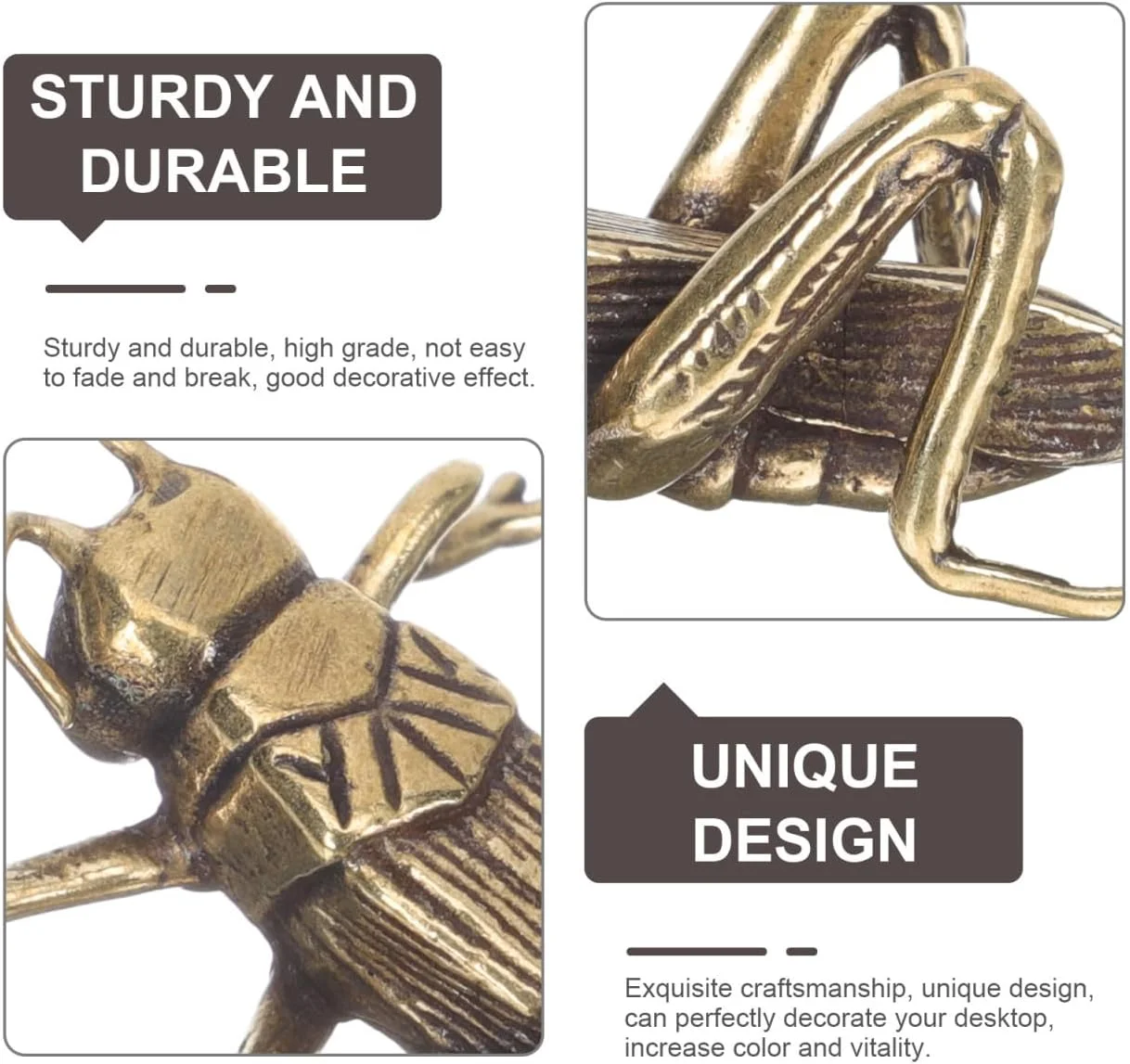 مجسمه دکوری رومیزی برنجی طرح جیرجیرک فنگ شویی، مدل های خوش شانس و قدیمی، مجسمه کلکسیونی عتیقه برای دکوراسیون رومیزی منزل