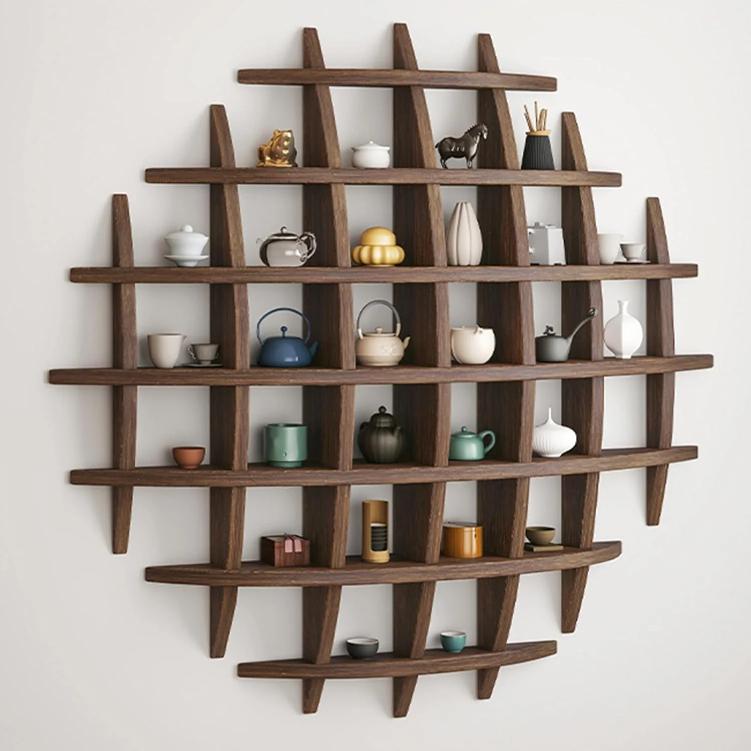 قفسه نمایش کلکسیونی oiakus، قفسه های چوبی برای دیوار، قفسه گرد عتیقه جات چینی، تزئینات قوری، مجسمه ها، قفسه اشیاء کوچک یادگاری قفسه نمایش کلکسیونی oiakus، قفسه های چوبی برای دیوار، قفسه گرد عتیقه جات چینی، تزئینات قوری، مجسمه ها، قفسه اشیاء کوچک یادگاری