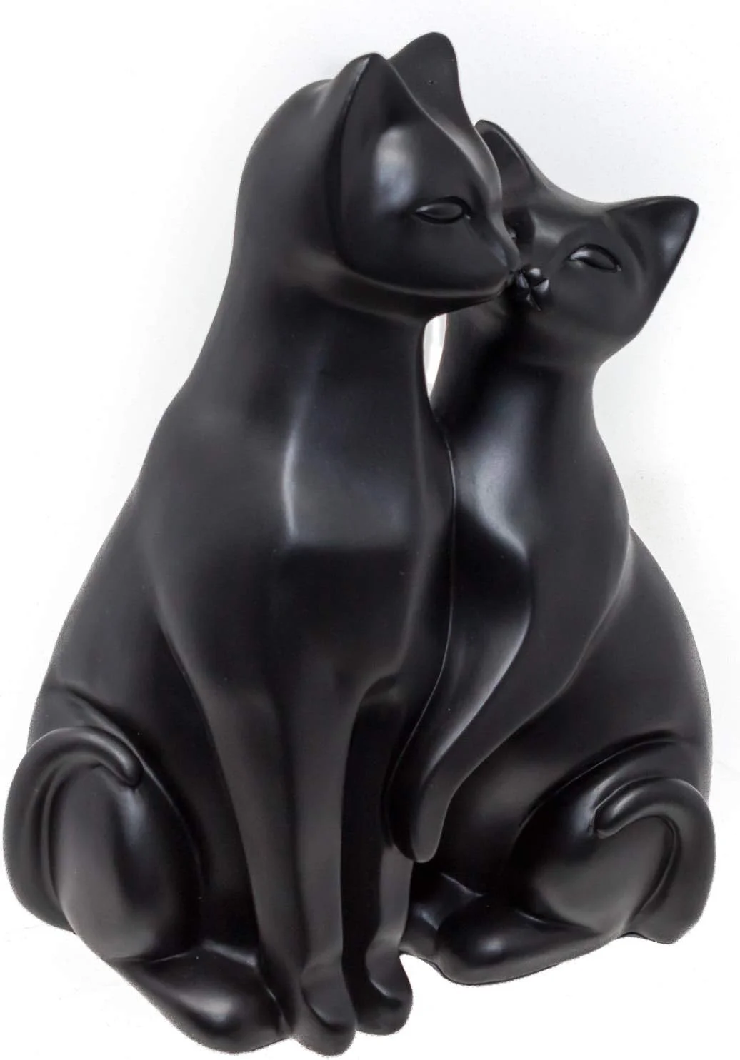 مجسمه های گربه تزئینی Thorne Antiques & Collectables، جفت گربه های مشکی شیک - آقا و خانم برای عاشقان (مشکی)
