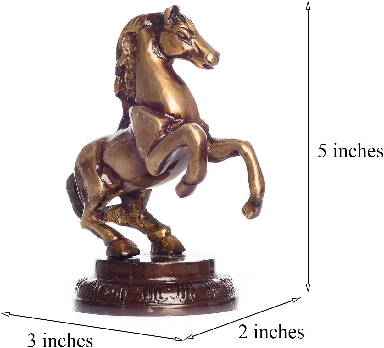 ظروف رومیزی اسب برنجی، اثر هنری عتیقه از کلکسیون هندی