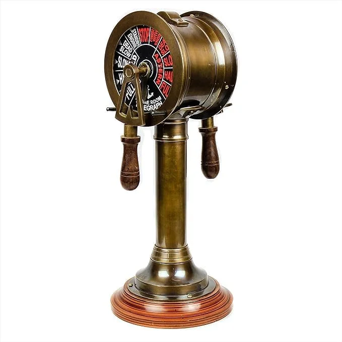 تِـل دِ اَنتیکز لَب تِـلگراف سفارش موتور، دکوری دریایی، دکوری منزل و فیگورهای کلکسیونی با زنگ کاربردی | هدیه و دکور (6 اینچ، برنجی عتیقه) تِـل دِ اَنتیکز لَب تِـلگراف سفارش موتور، دکوری دریایی، دکوری منزل و فیگورهای کلکسیونی با زنگ کاربردی | هدیه و دکور (6 اینچ، برنجی عتیقه)