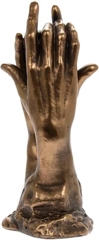 مجسمه دست های برنزی الهام گرفته از رودن - اثر THORNE ANTIQUES AND COLLECTABLES با نام 'راز'
