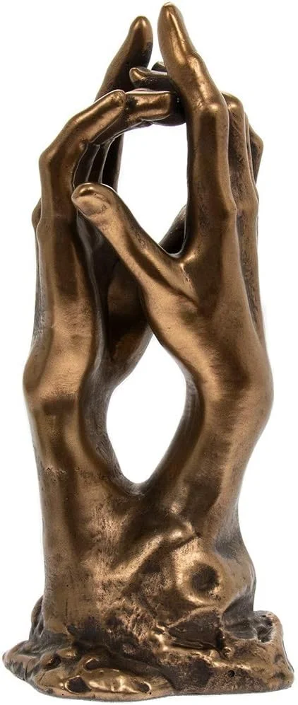 مجسمه دست های برنزی الهام گرفته از رودن - اثر THORNE ANTIQUES AND COLLECTABLES با نام 'راز'