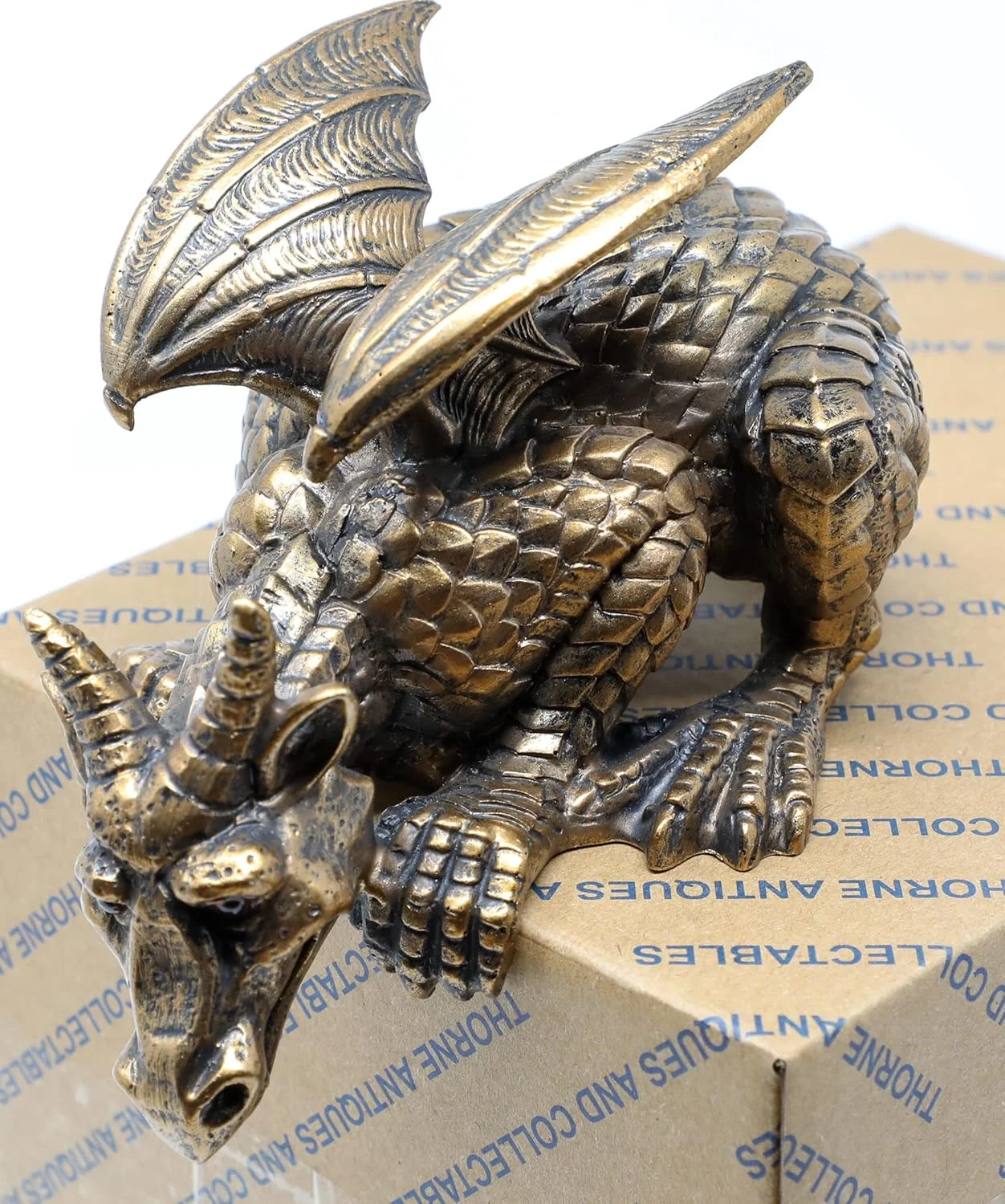 مجسمه اژدها، دکوری دست ساز، جنس رزین با روکش برنز عتیقه