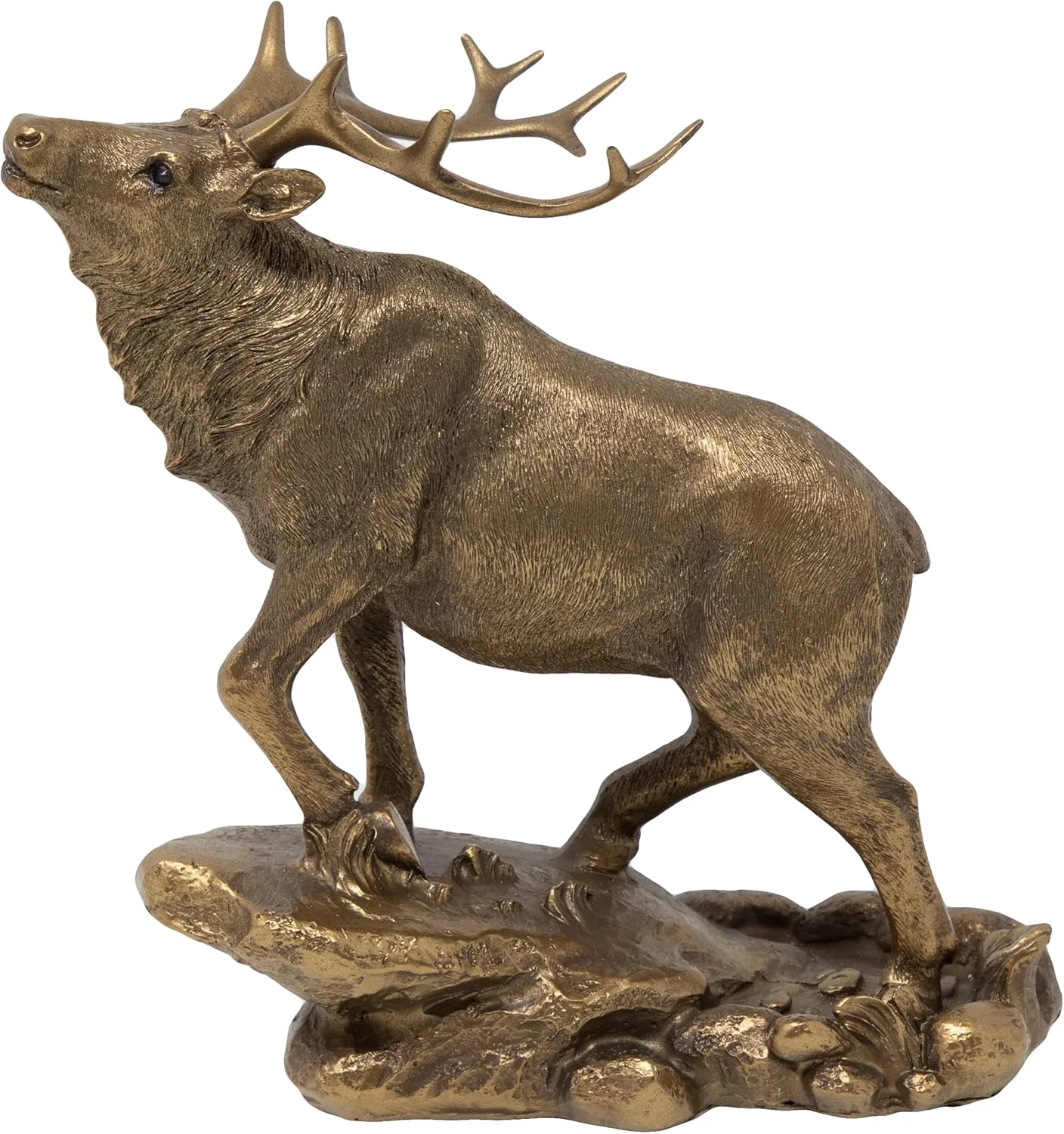 مجسمه گوزن هایلند، دکوری منزل، ۱۸cm x ۱۶cm x ۴cm (برنزی)