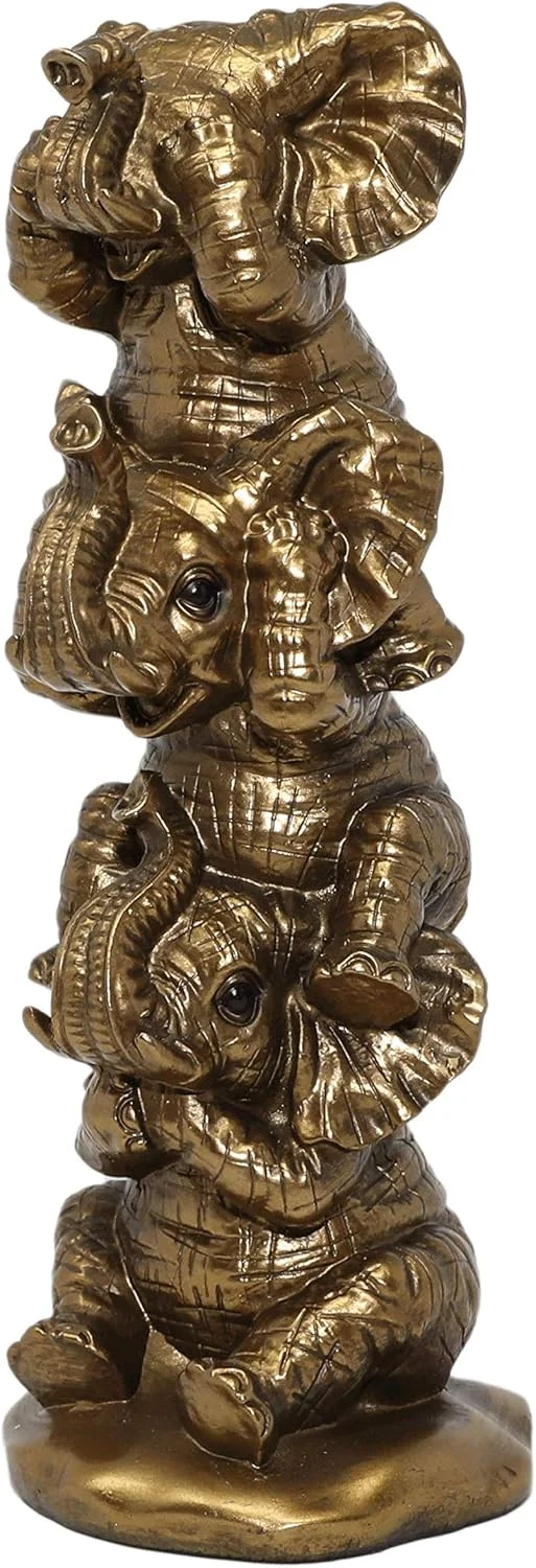 سه فیل خردمند Thorne Antiques & Collectables - مجسمه فیل بچه بامزه (برنزی 25 سانتی متر)