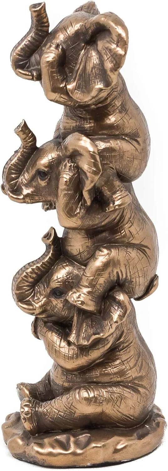 مجسمه سه فیل خردمند Thorne Antiques & Collectables - فیل های بامزه (برنزی)
