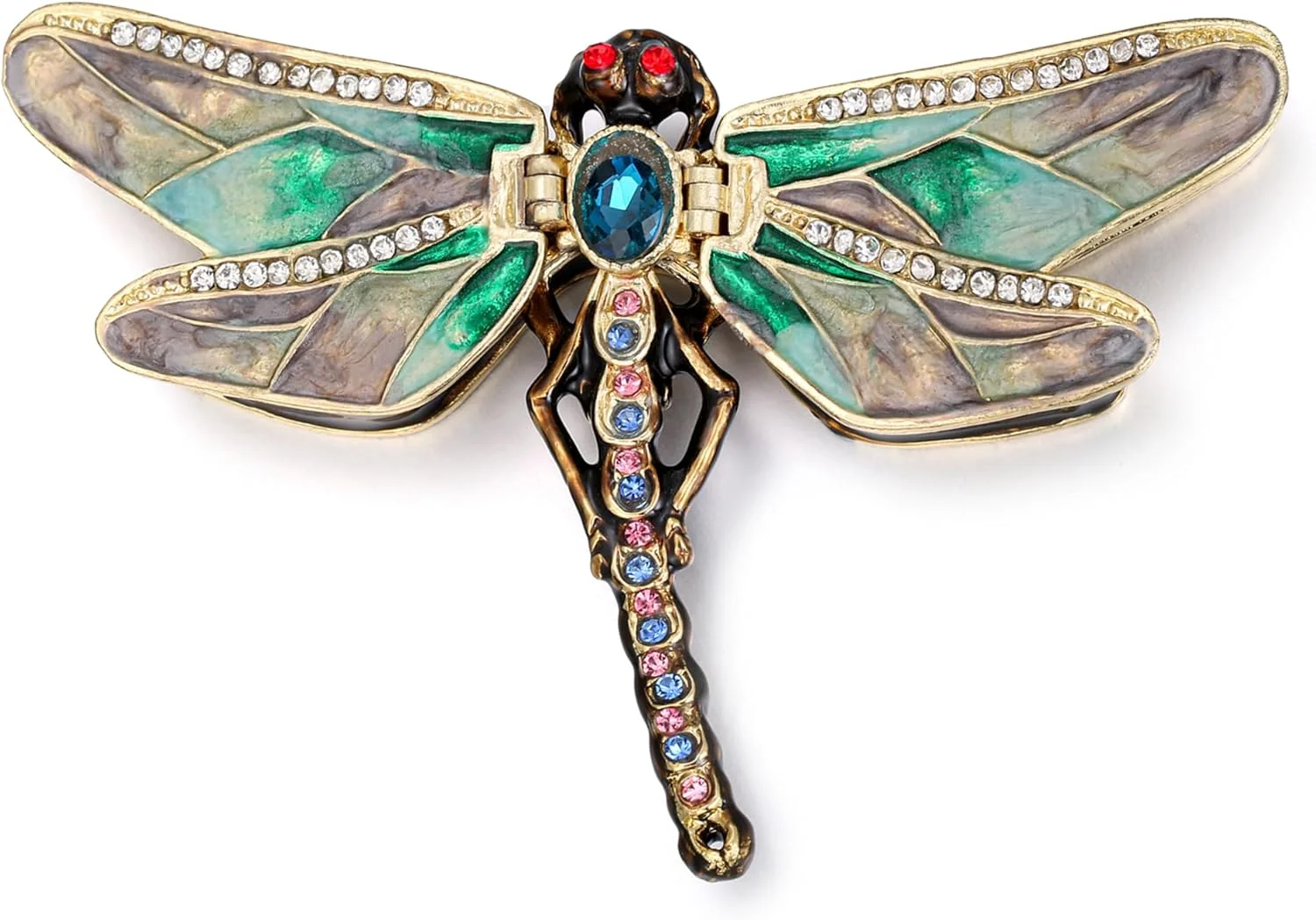 جعبه جواهرات لولایی طرح سنجاقک با مینای دستی، جعبه کوچک و منحصر به فرد برای نگهداری انگشتر و گردنبند، جعبه کلکسیونی عتیقه و نگیندار، دکوری زیبا برای منزل (سنجاقک) جعبه جواهرات لولایی طرح سنجاقک با مینای دستی، جعبه کوچک و منحصر به فرد برای نگهداری انگشتر و گردنبند، جعبه کلکسیونی عتیقه و نگیندار، دکوری زیبا برای منزل (سنجاقک)