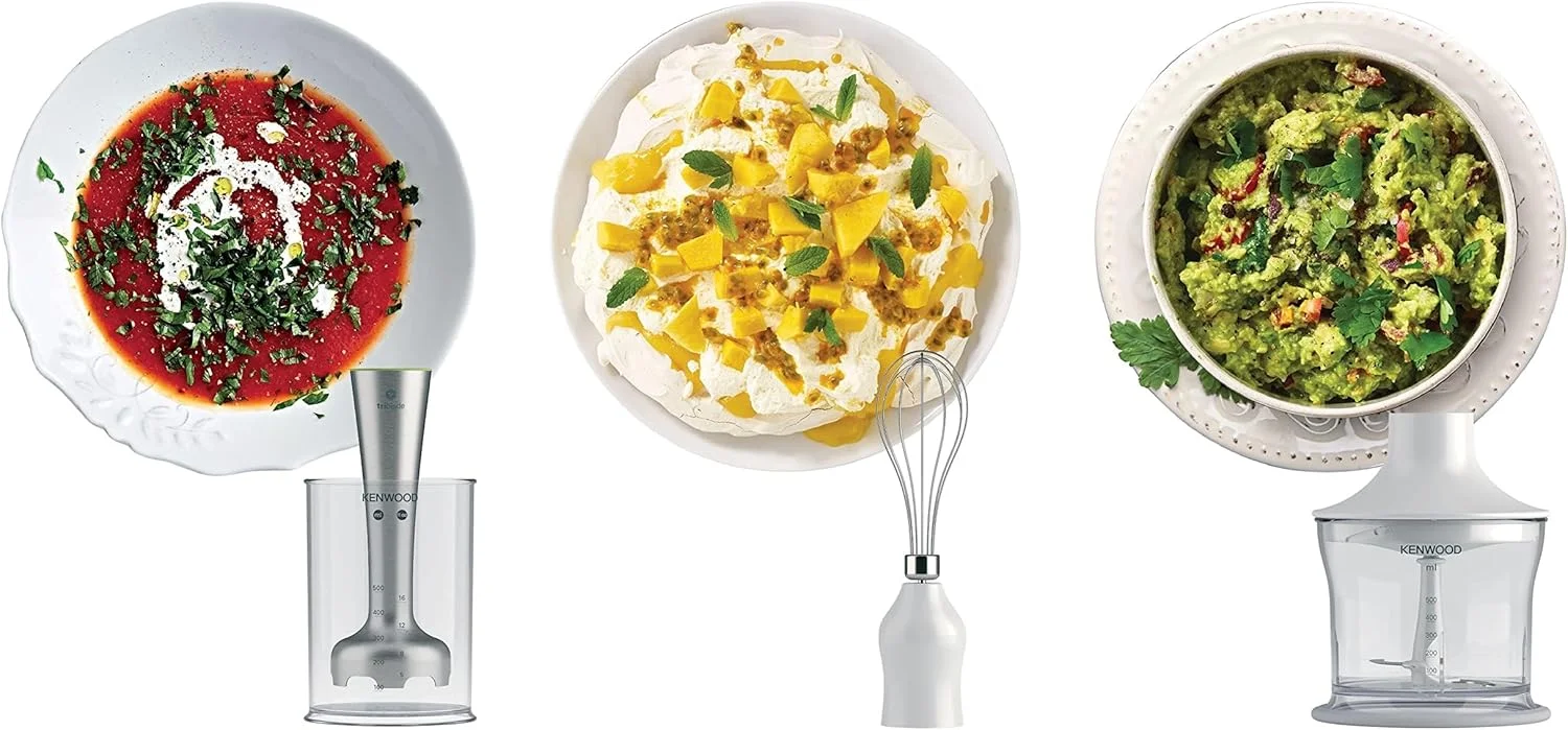 مخلوط کن دستی کنوود 600 وات با خردکن 500 میلی لیتری، لیوان 500 میلی لیتری، همزن، میله استیل ضد زنگ، فناوری Triblade مدل HDP109WG سفید مخلوط کن دستی کنوود 600 وات با خردکن 500 میلی لیتری، لیوان 500 میلی لیتری، همزن، میله استیل ضد زنگ، فناوری Triblade مدل HDP109WG سفید