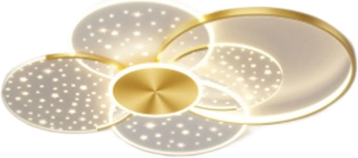 چراغ سقفی، مناسب اتاق خواب، آشپزخانه، چراغ روشنایی داخلی، چراغ آویز تزئینی خانگی (طلایی)