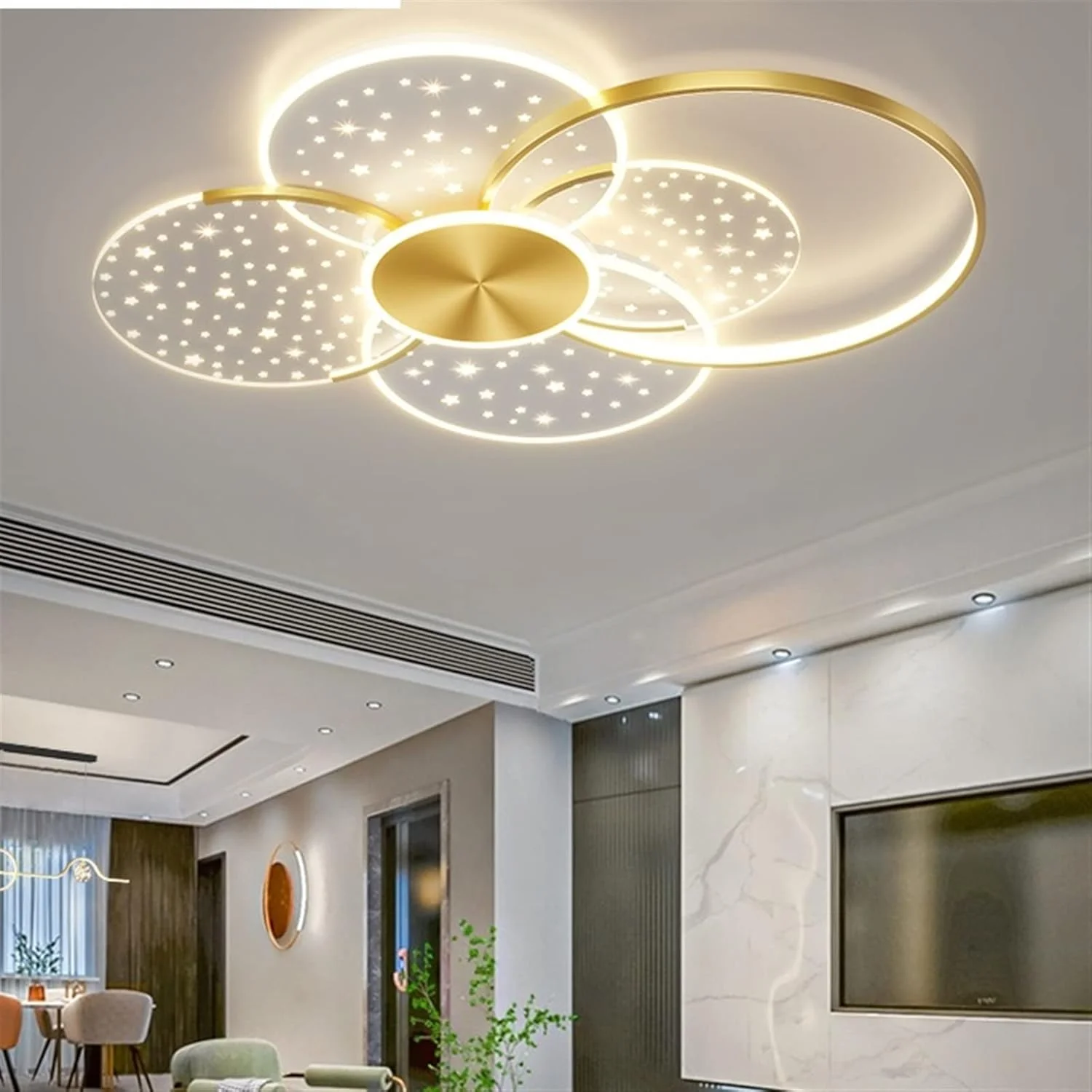 چراغ سقفی، مناسب اتاق خواب، آشپزخانه، چراغ روشنایی داخلی، چراغ آویز تزئینی خانگی (طلایی) چراغ سقفی، مناسب اتاق خواب، آشپزخانه، چراغ روشنایی داخلی، چراغ آویز تزئینی خانگی (طلایی)