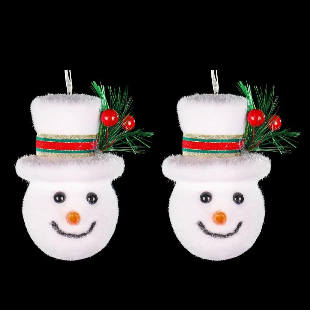 آویز تزئینی آدم برفی یوهوم، آویزهای تزئینی، آویز تزئینی پولیشی نرم بابانوئل، آویز برای درخت کریسمس، دکور تعطیلات، دکور جشن سرزمین عجایب زمستانی (2، S)