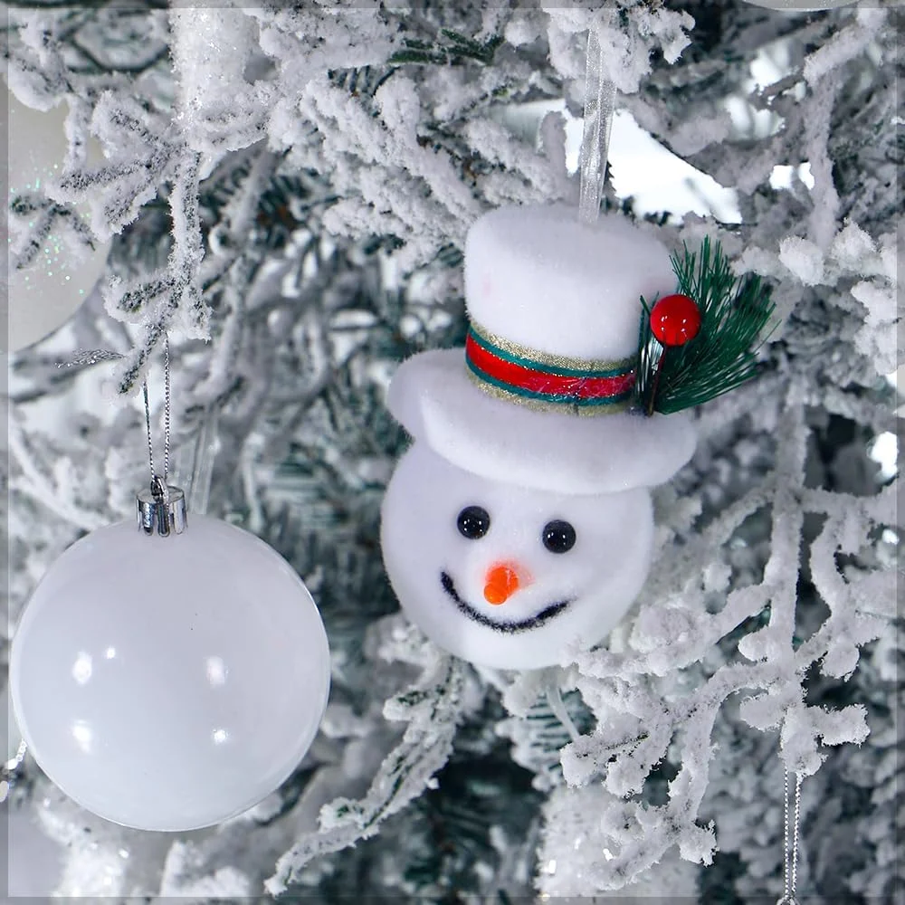 آویز تزئینی آدم برفی یوهوم، آویزهای تزئینی، آویز تزئینی پولیشی نرم بابانوئل، آویز برای درخت کریسمس، دکور تعطیلات، دکور جشن سرزمین عجایب زمستانی (2، S)