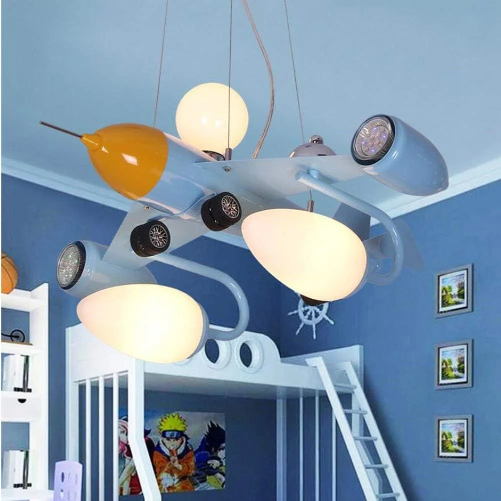 لوستر - چراغ آویز هنری آهنی، چراغ سقفی LED اتاق خواب، اتاق کودکان، اتاق نشیمن، لوستر تزئینی اتاق مطالعه