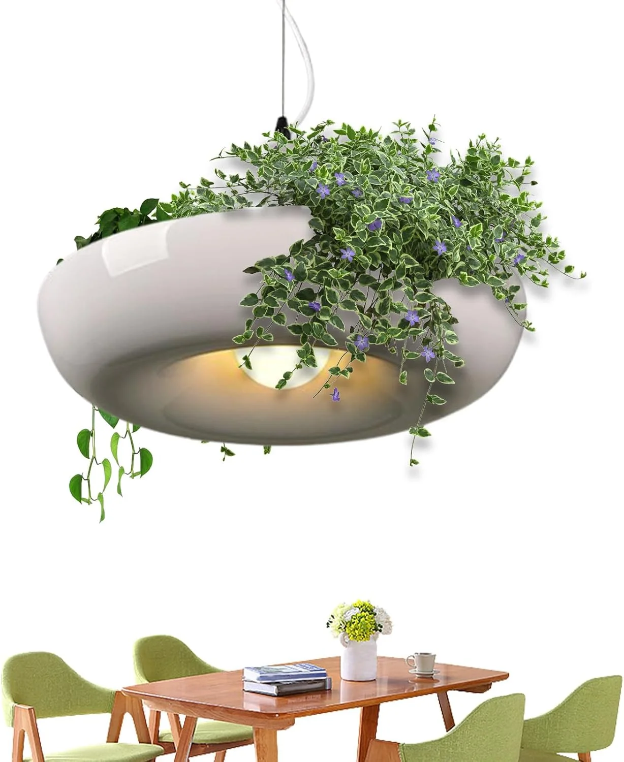 چراغ آویز باغی، لوستر آویز گیاهی خلاقانه | روشنایی مدرن آویز برای فضای داخلی، خارجی، ورودی، اتاق نشیمن، دفتر، اتاق خواب، آشپزخانه، عروسی