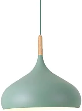 چراغ آویز مدرن سقفی CraftThink طرح نوردیک، چراغ آویز ماکارون، چراغ آویز ساده، لوستر برای رستوران، بار، کافی شاپ، اتاق غذاخوری (رنگ-سبز) - عرض 30 سانتی متر