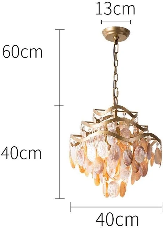 لوستر آویز اتاق خواب بزرگ کریستالی طرح صدف دریایی، لوکس و تزئینی برای منزل، 4/7/9 شعله